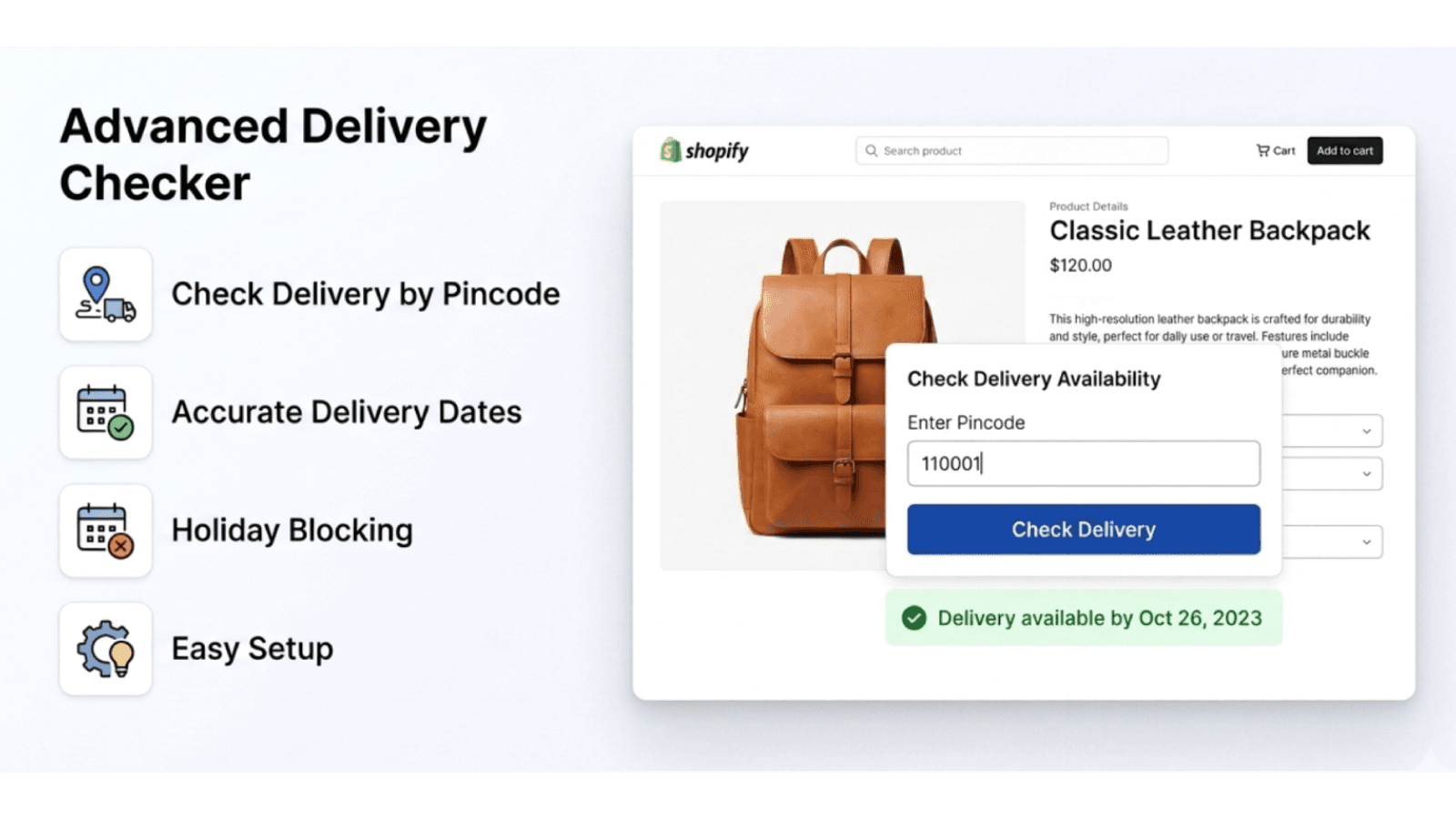 pincode based estimated delivery app for india