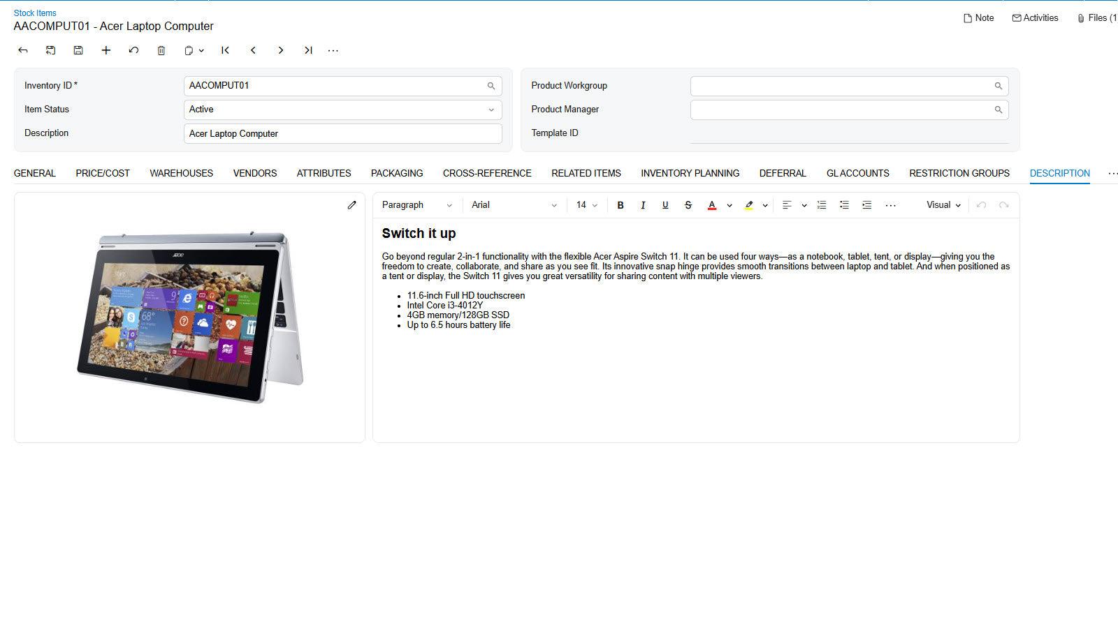 Product Information Management - Rich Media Description