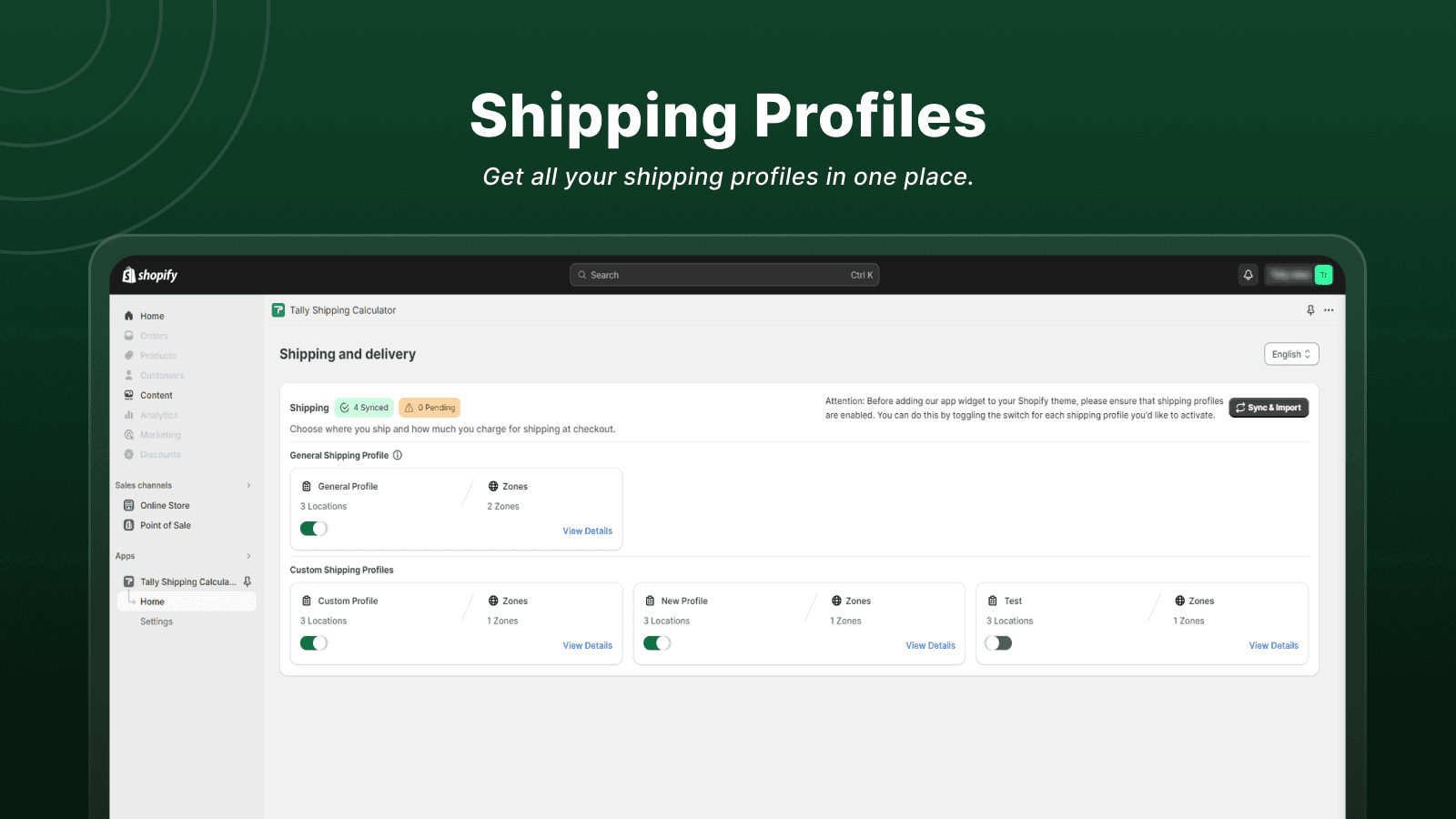 Shipping Profiles