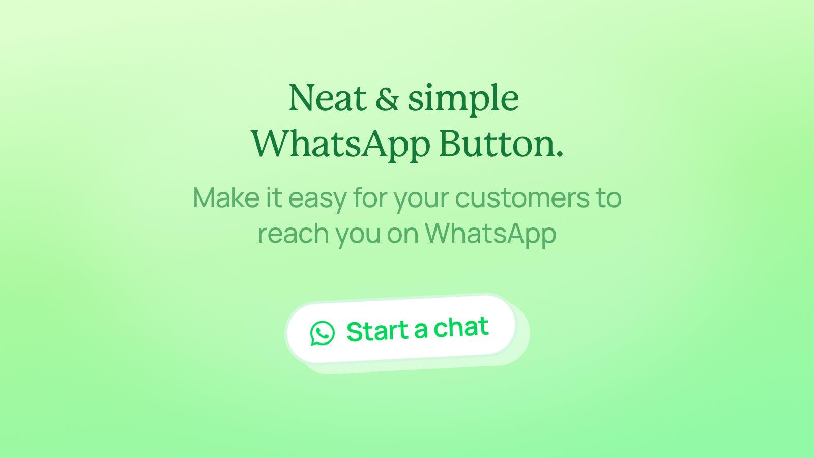 Graphic poster for a neat & simple WhatsApp Button