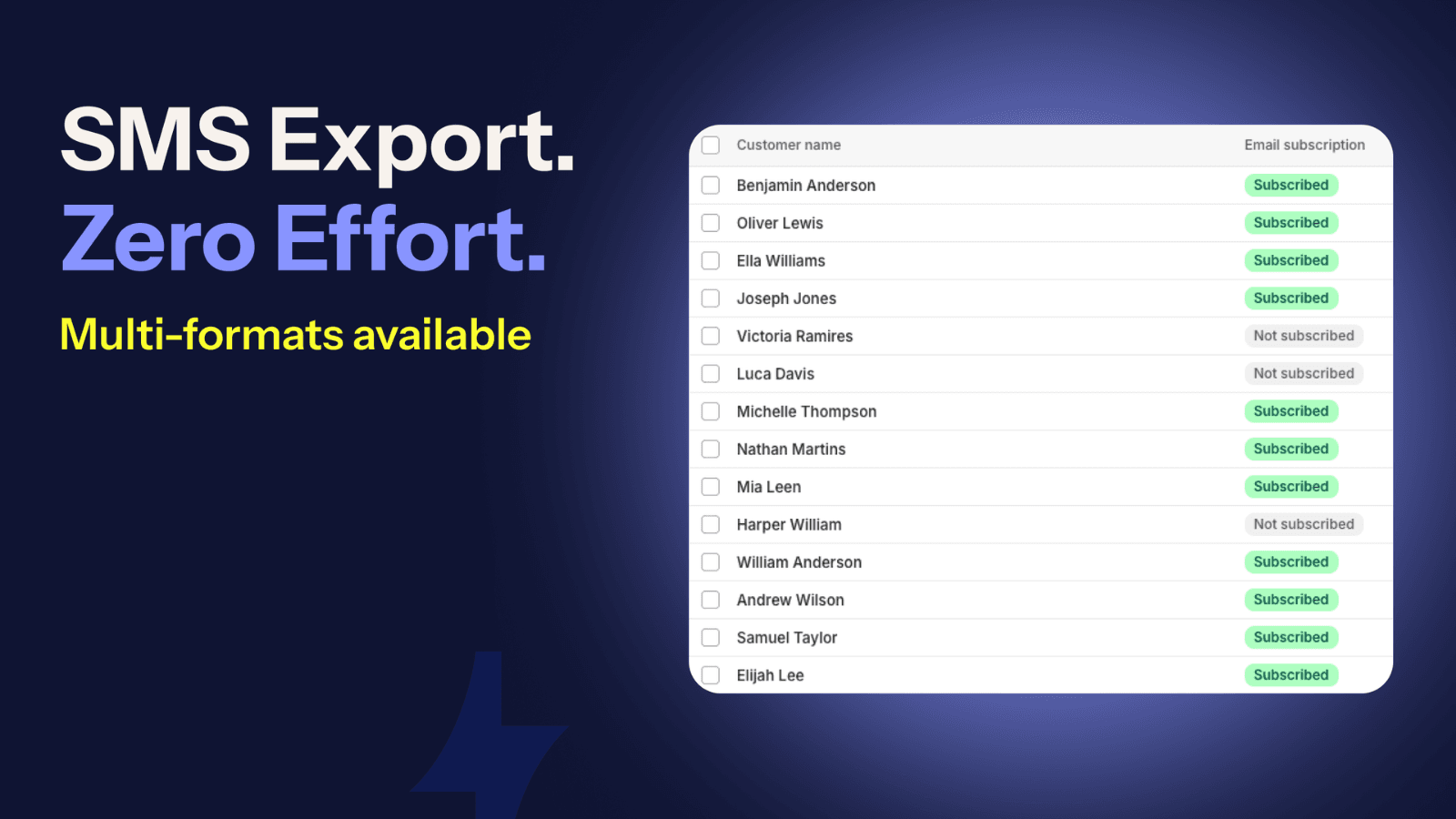 Easy SMS export with zero effort to your desired format