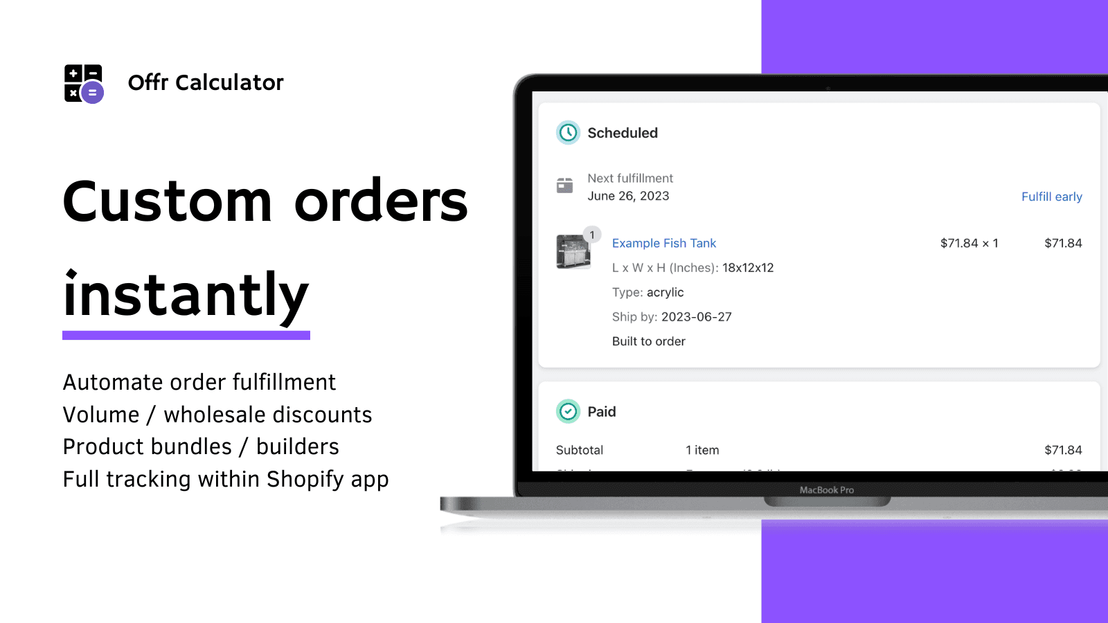 Allow shoppers to create quotes in real-time