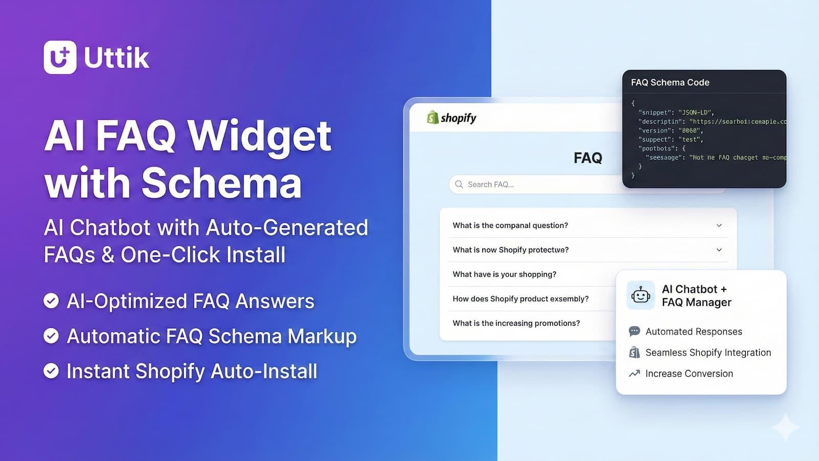 Uttik – AI FAQ Widget & Schema