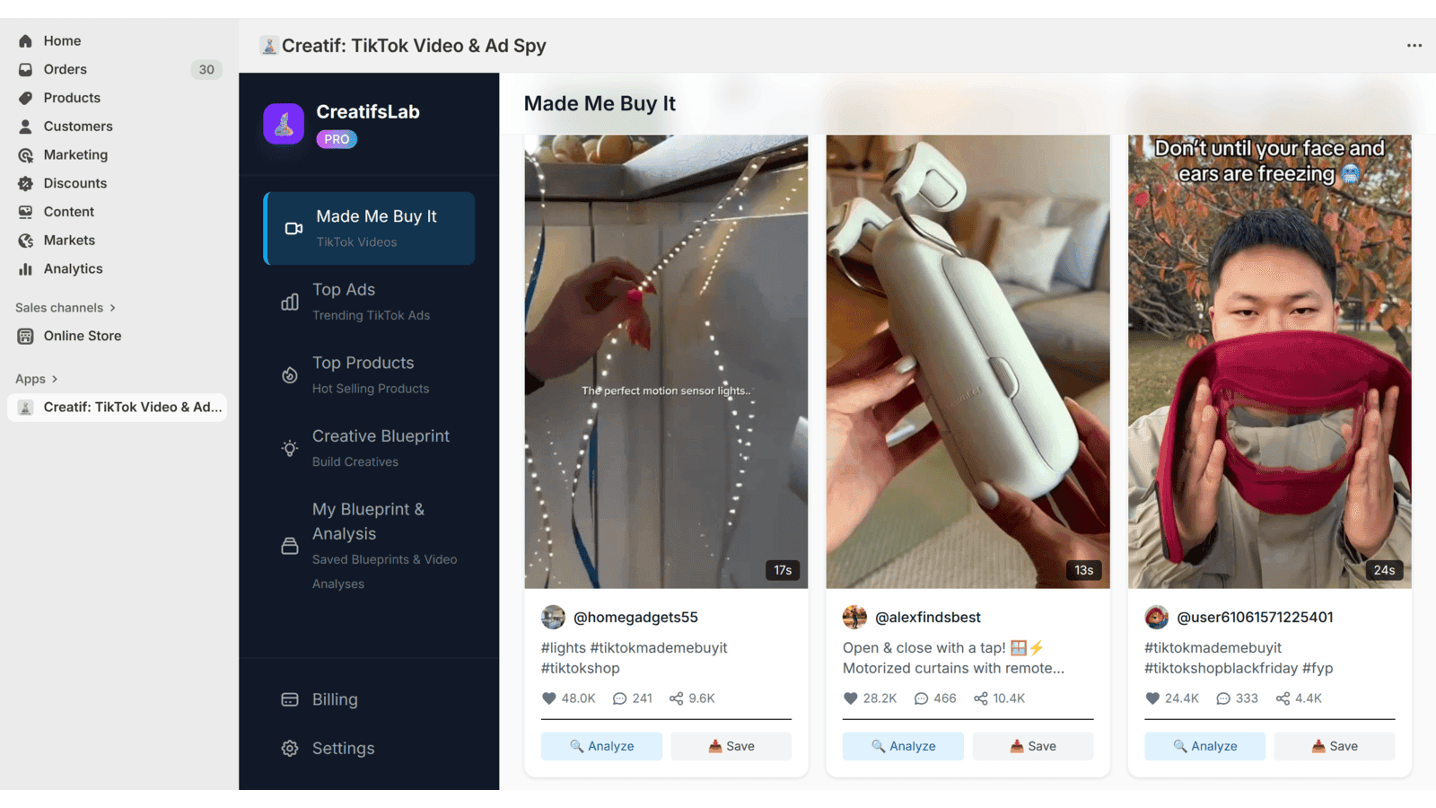 Daily trending tiktok products directly on your dashboard