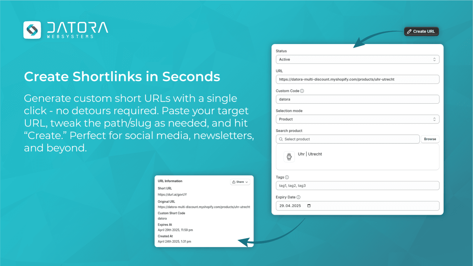 Create Shortlinks in Seconds