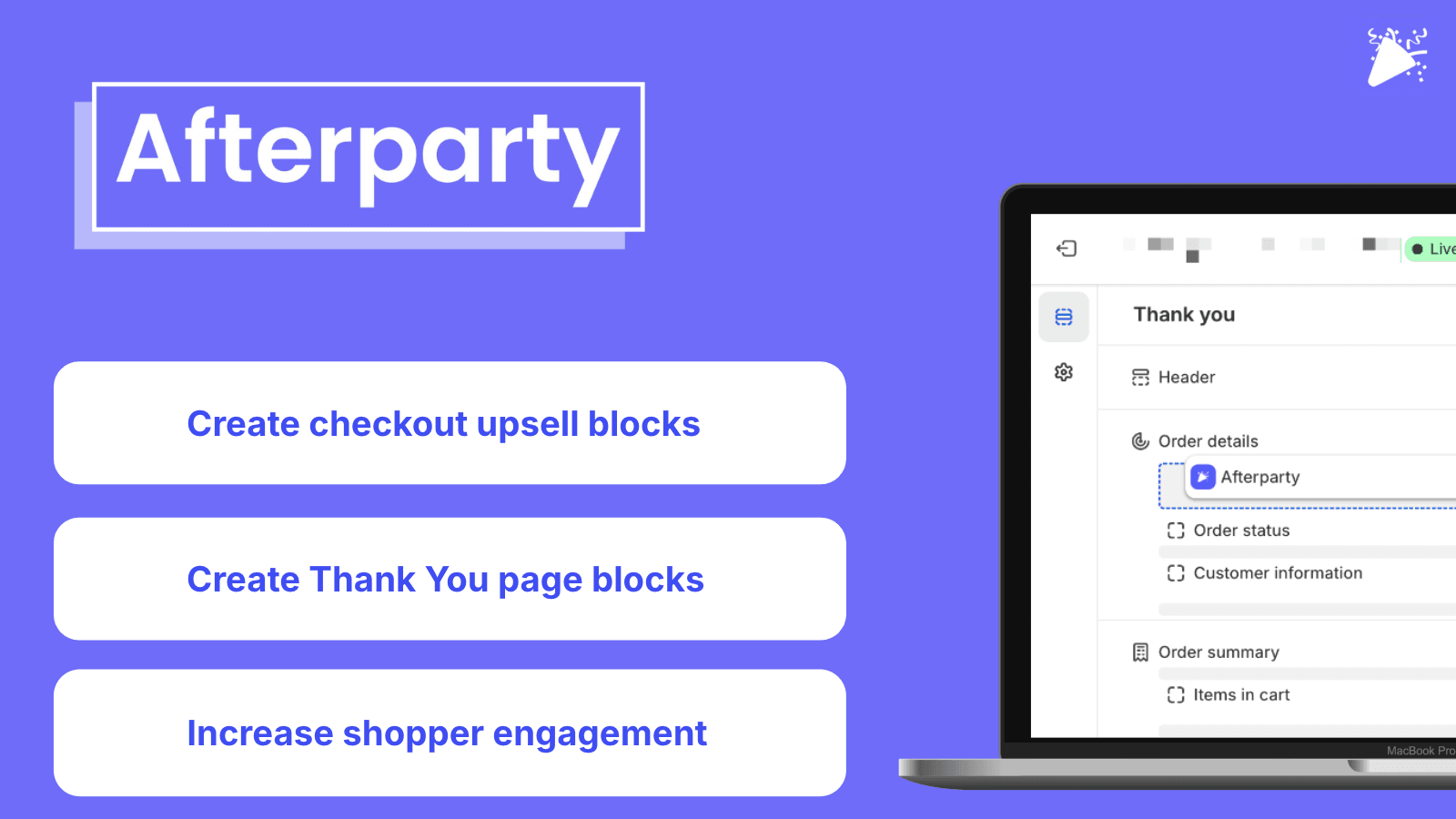 Afterparty Checkout Upsells for Thank You Page