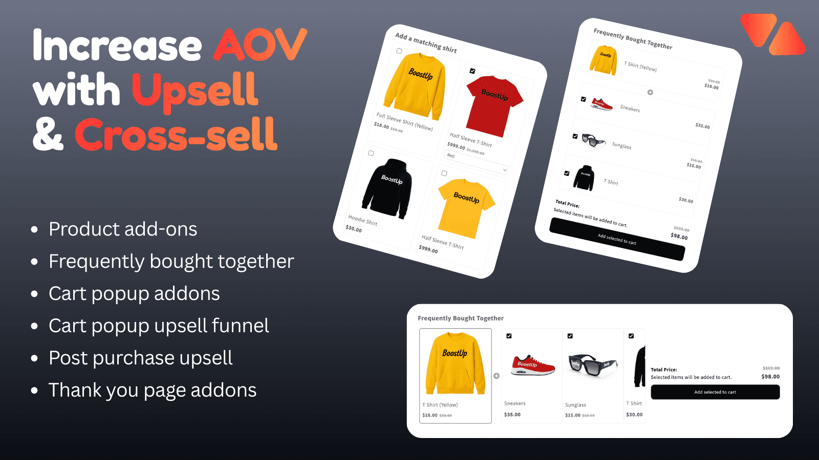Increase AOV with BoostUp upsell and cross-sell