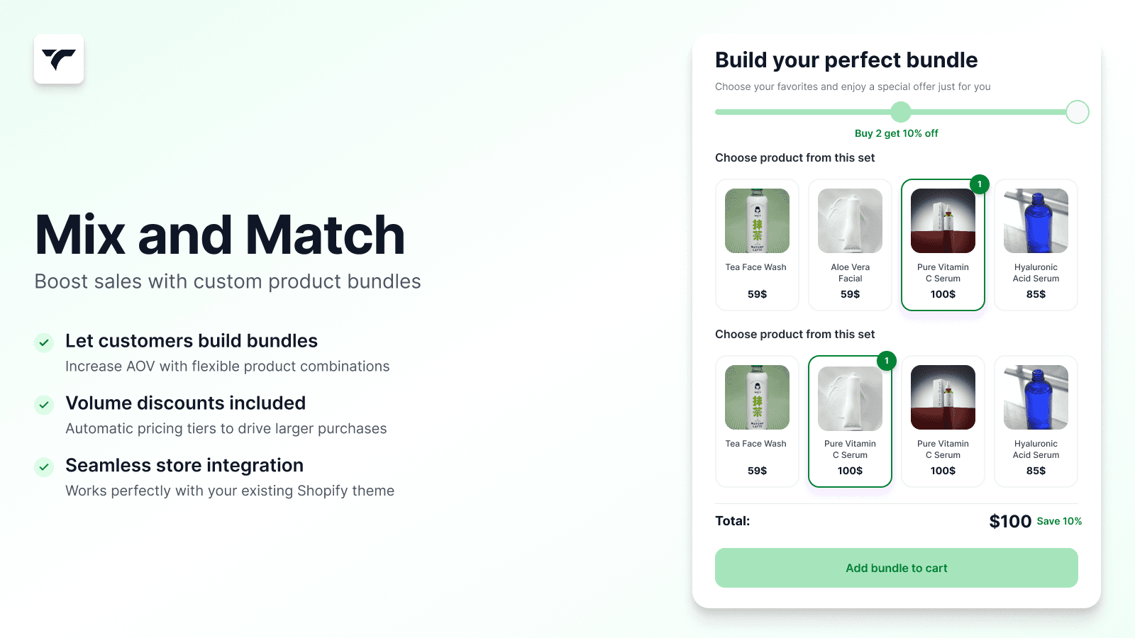 Mix and Match Shopify app