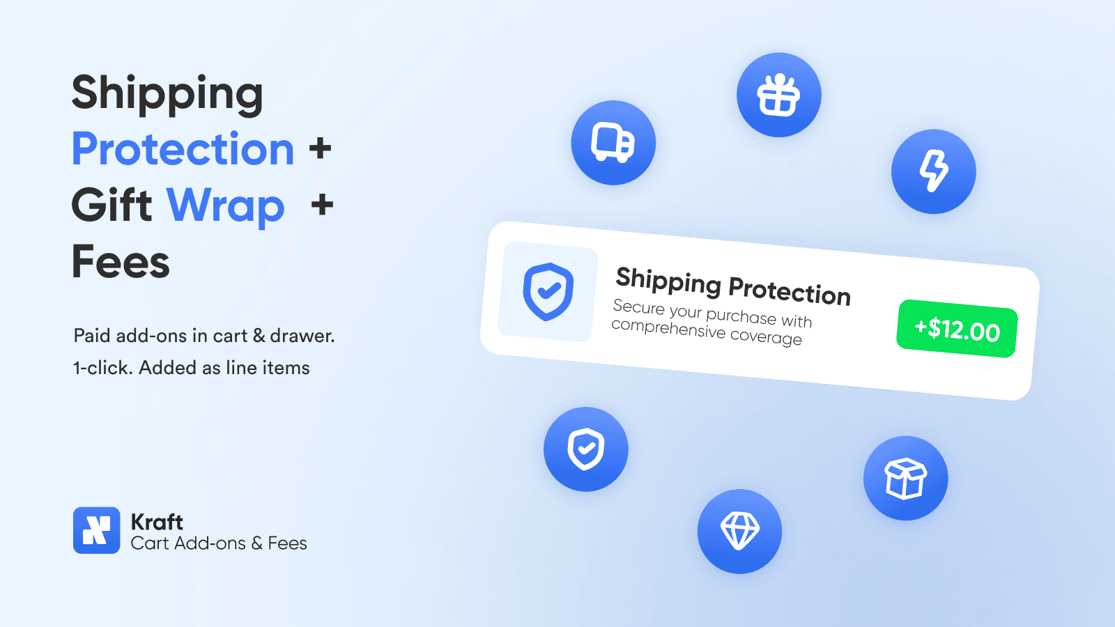Kraft: cart add-ons for shipping protection, gift wrap, fees