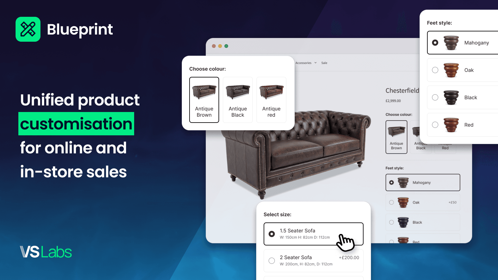 Unified product customisation for online and in-store sales