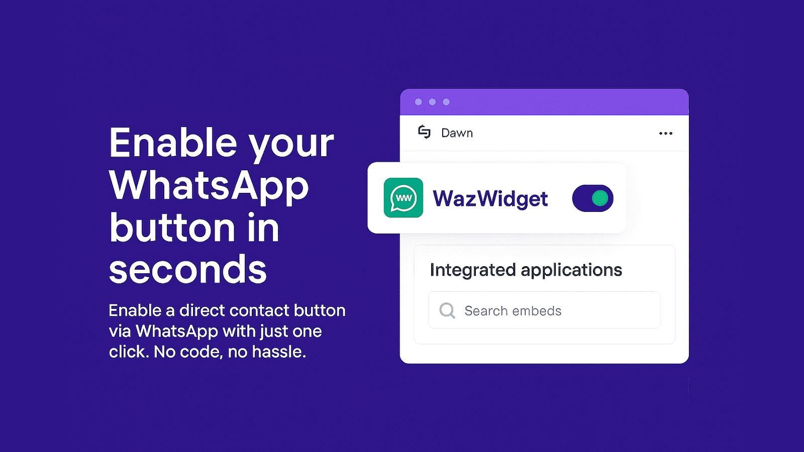 Whatsapp button for your store