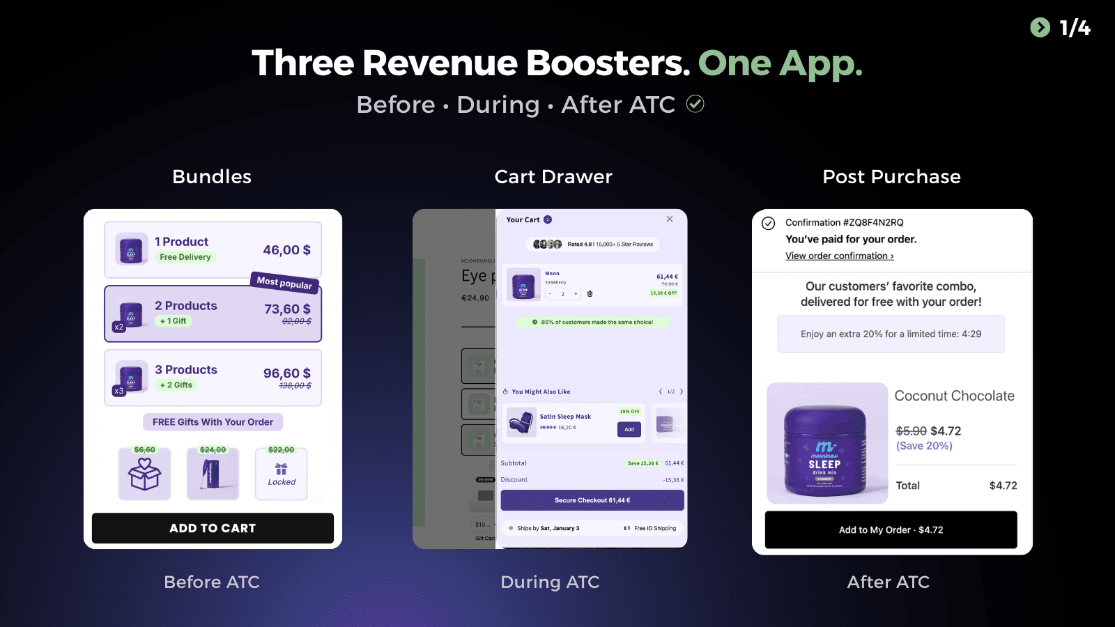 Increase your aov with bundles, cart drawer, free gifts, upsells
