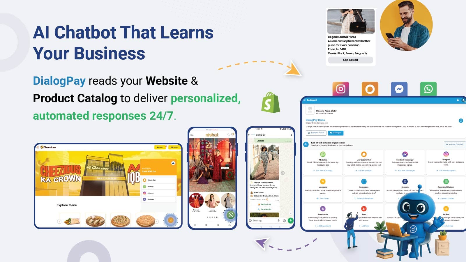 AI chatbot uses your catalog for 24-7 personalised replies