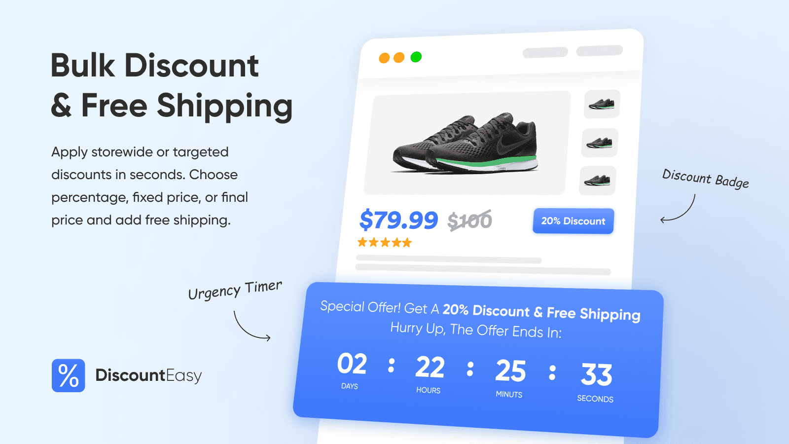 Bulk Discount & Free Shipping