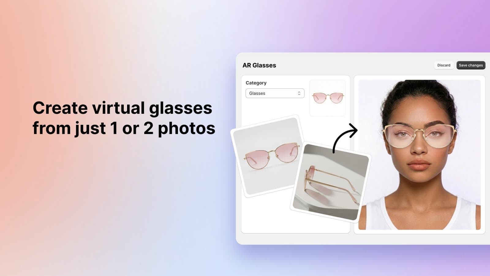 Virtual glasses try-on tool