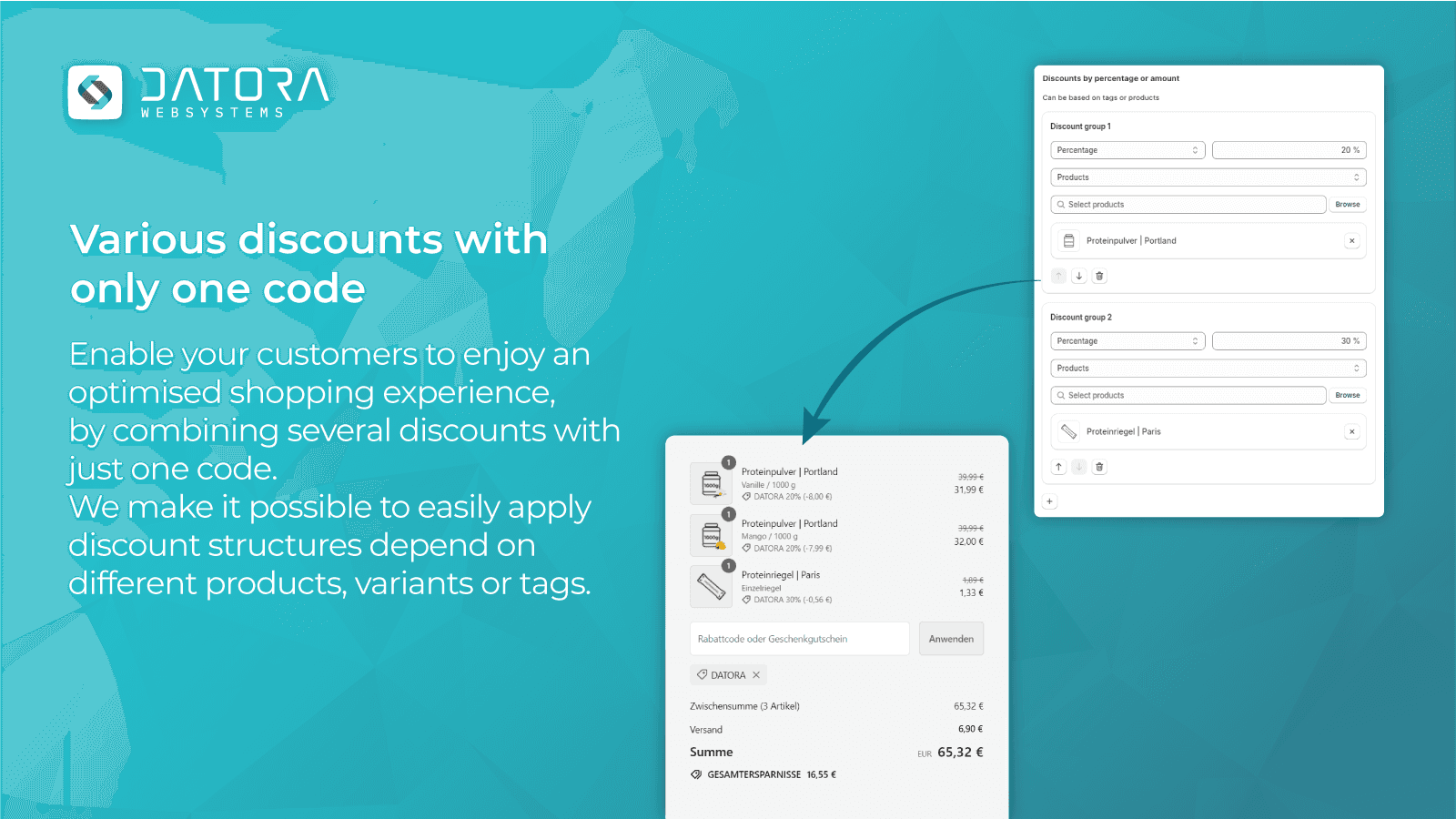 Various discounts with only one code
