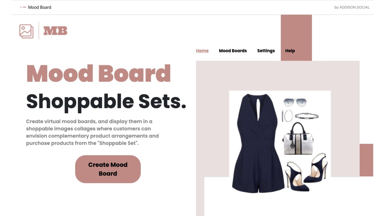 Welcome to Mood board Application.