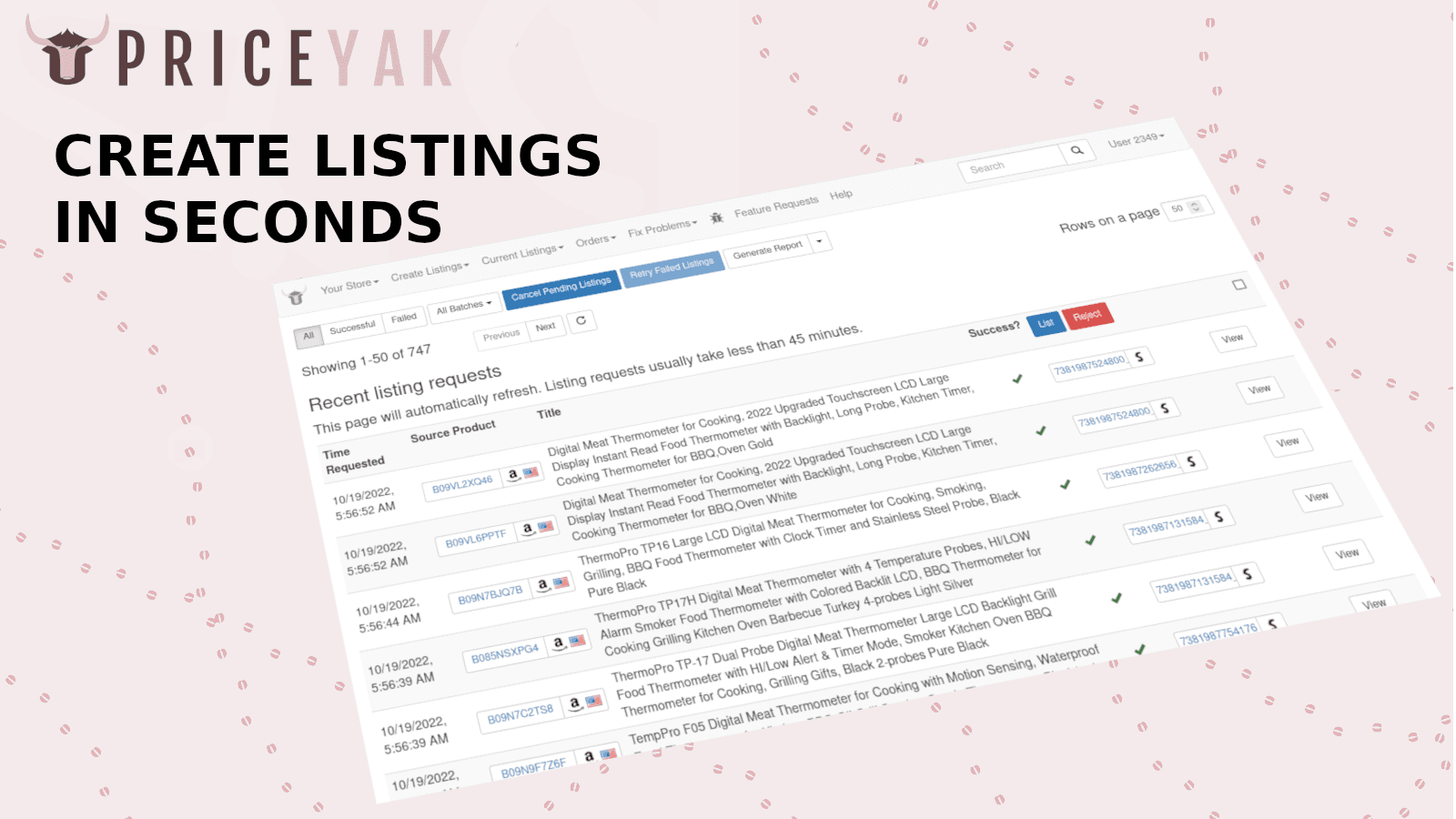 Automatically create listings with just Amazon product IDs