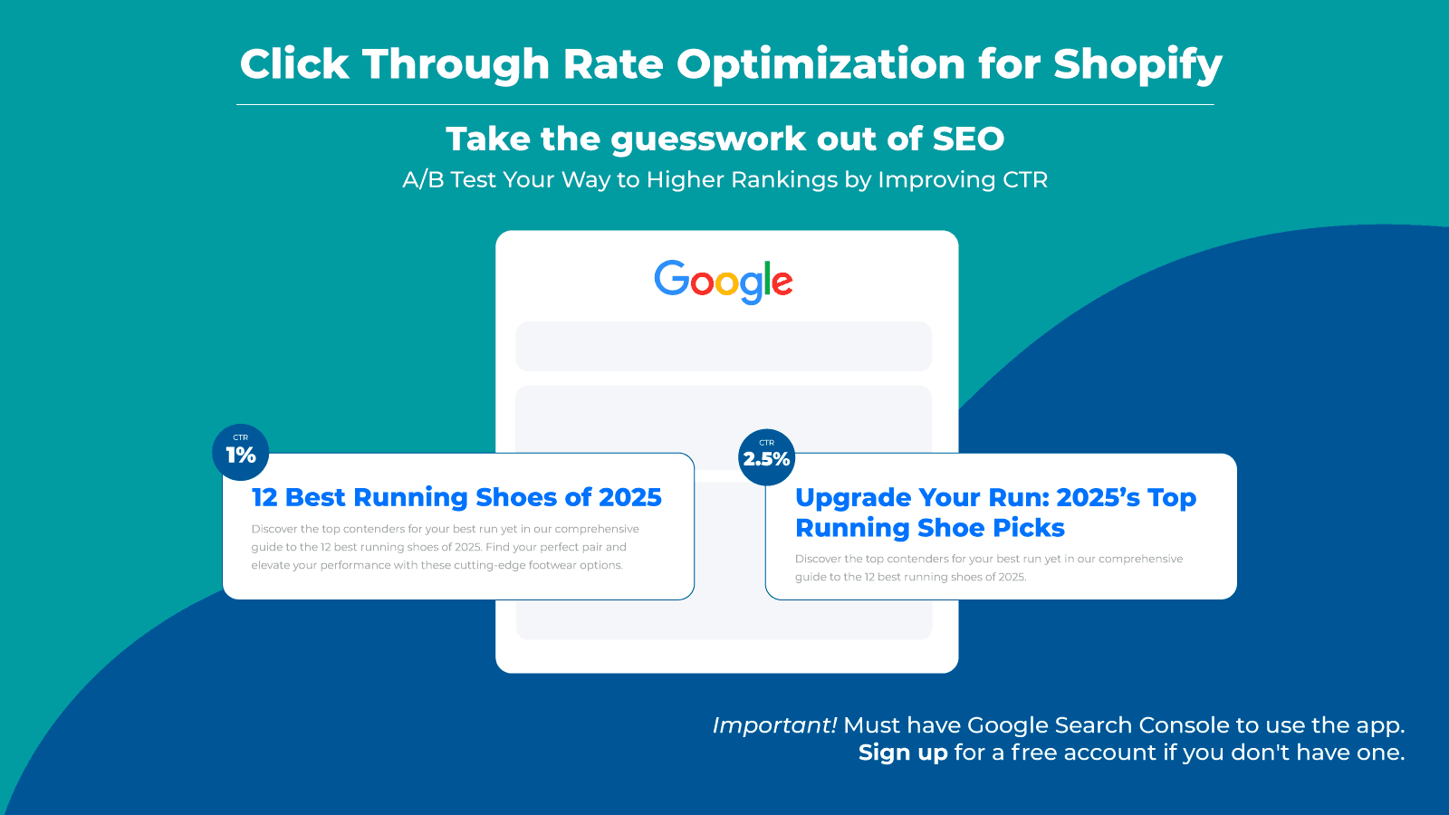 SEO A/B split test experiment page title meta description