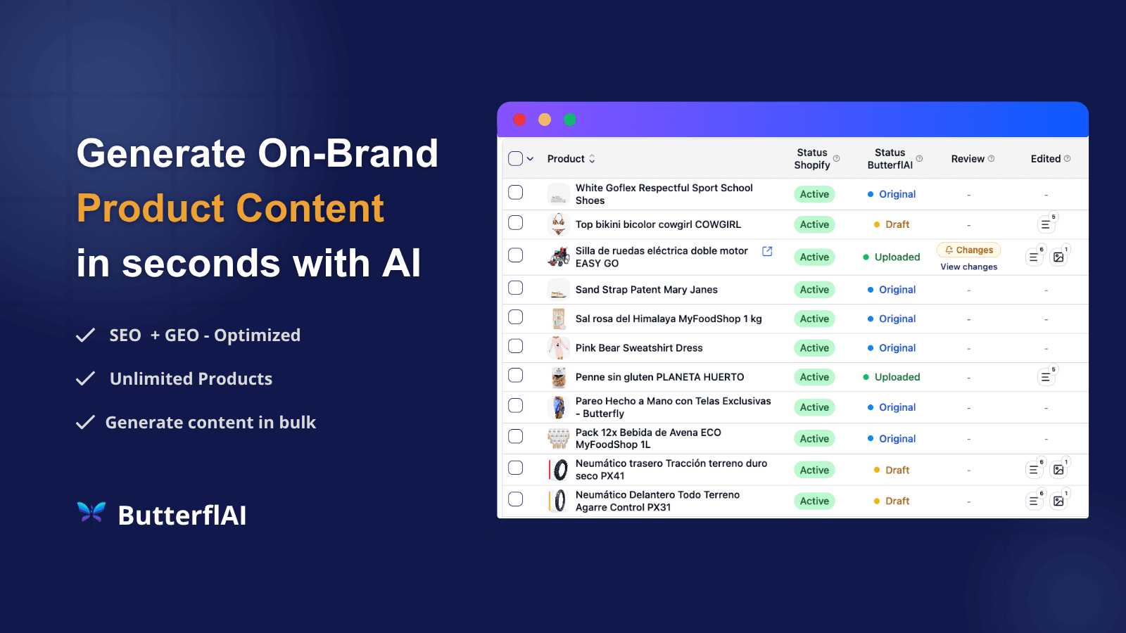 AI product description generator for titles and descriptions