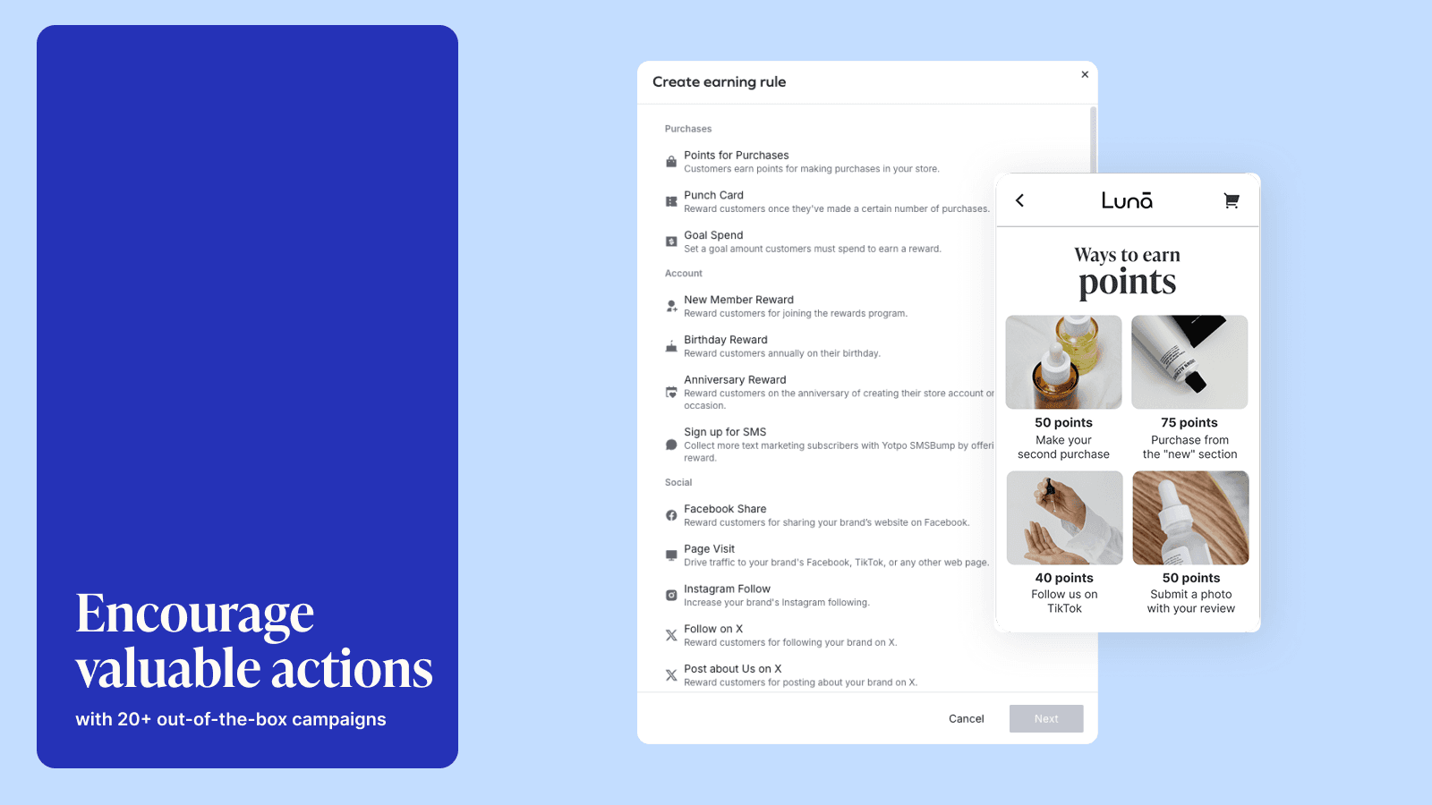 Loyalty points campaigns