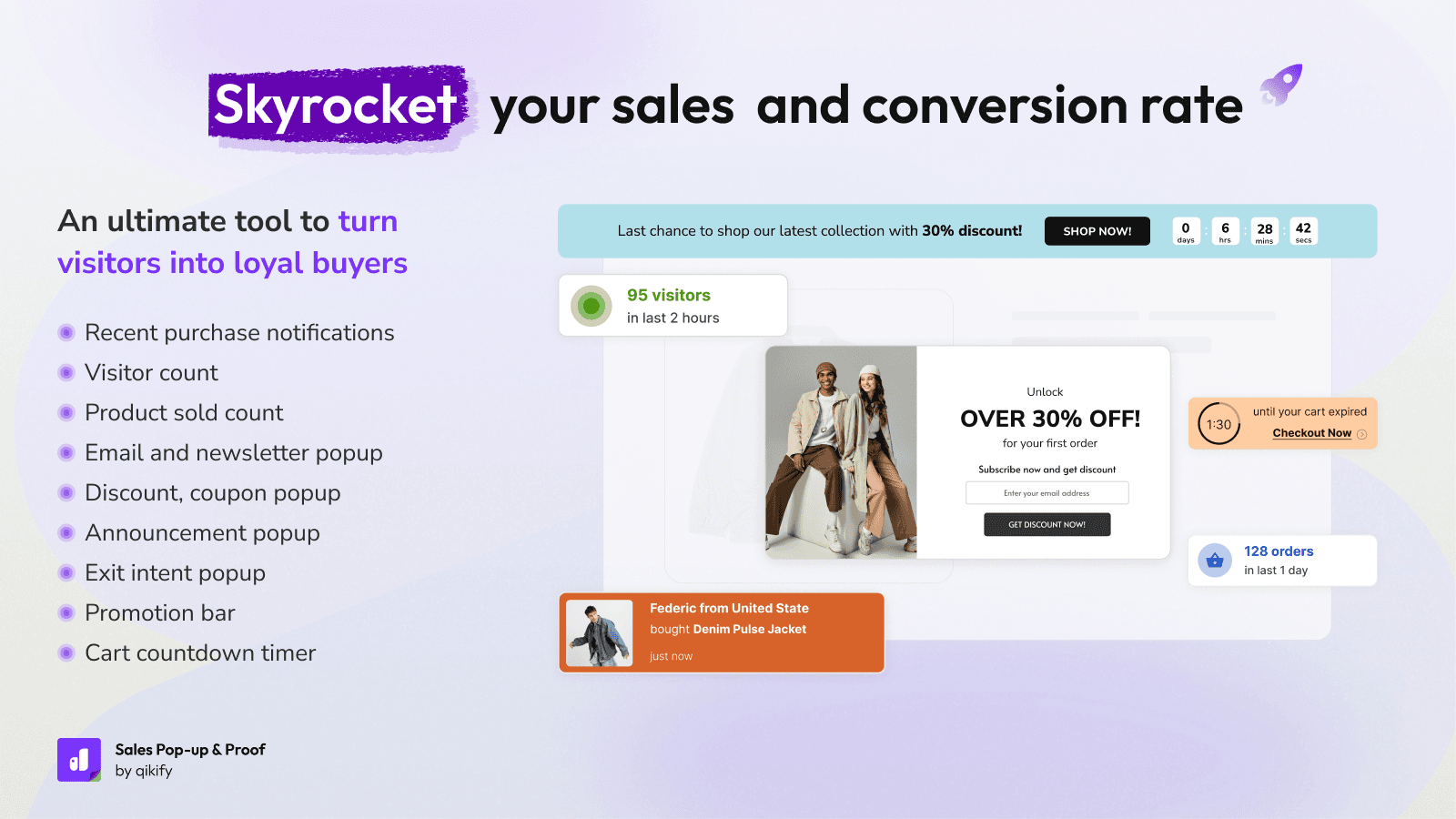 Skyrocket your sales and conversions with Qikify Sales Popup