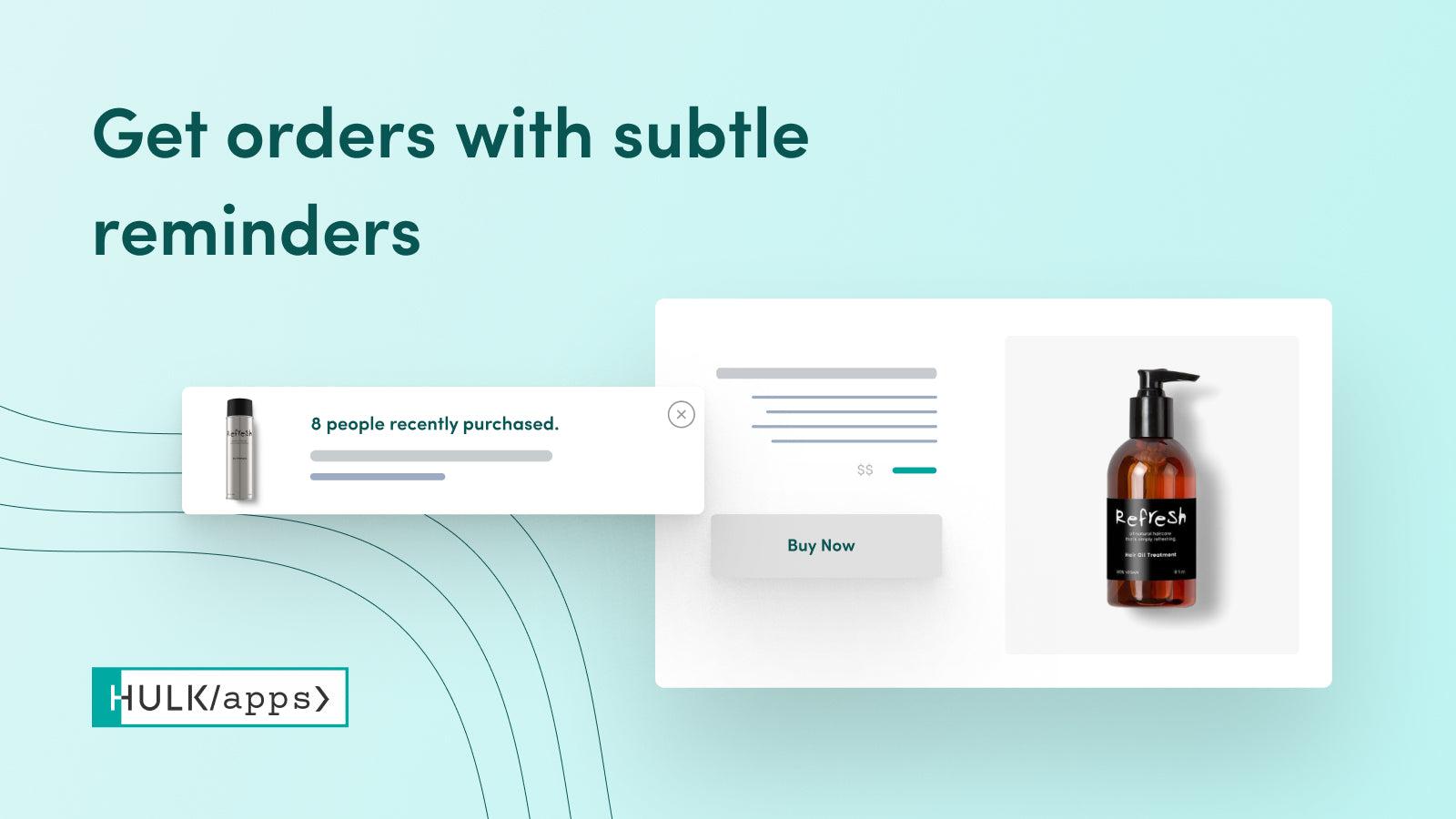 The Sales Pop Notification app by HulkApps