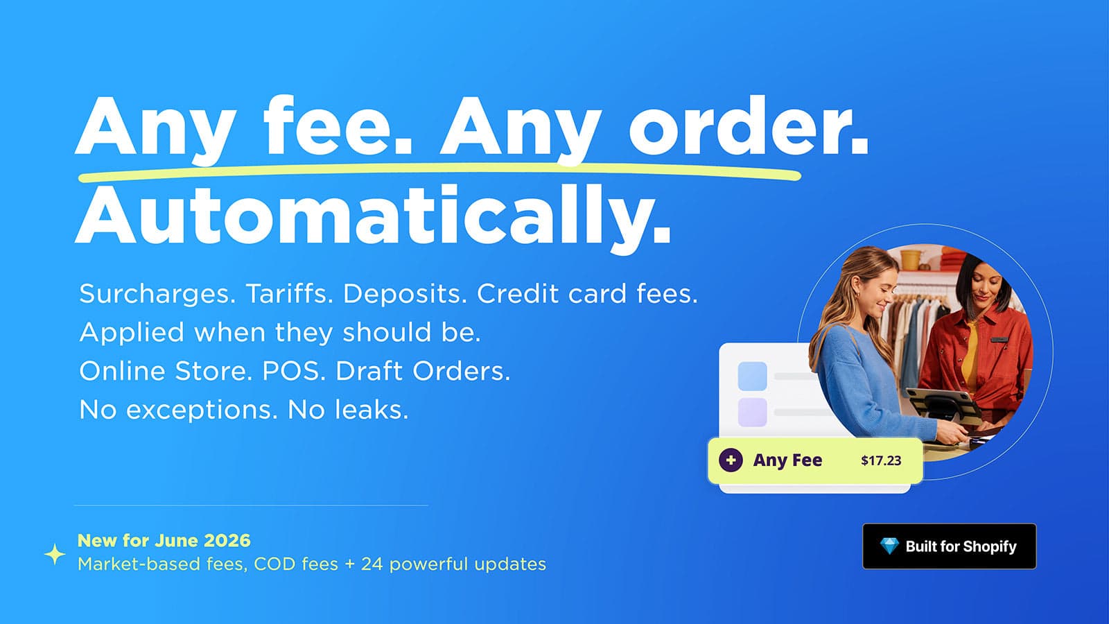 Add Extra Fees, Surcharges, Deposits & Tariffs to Shopify