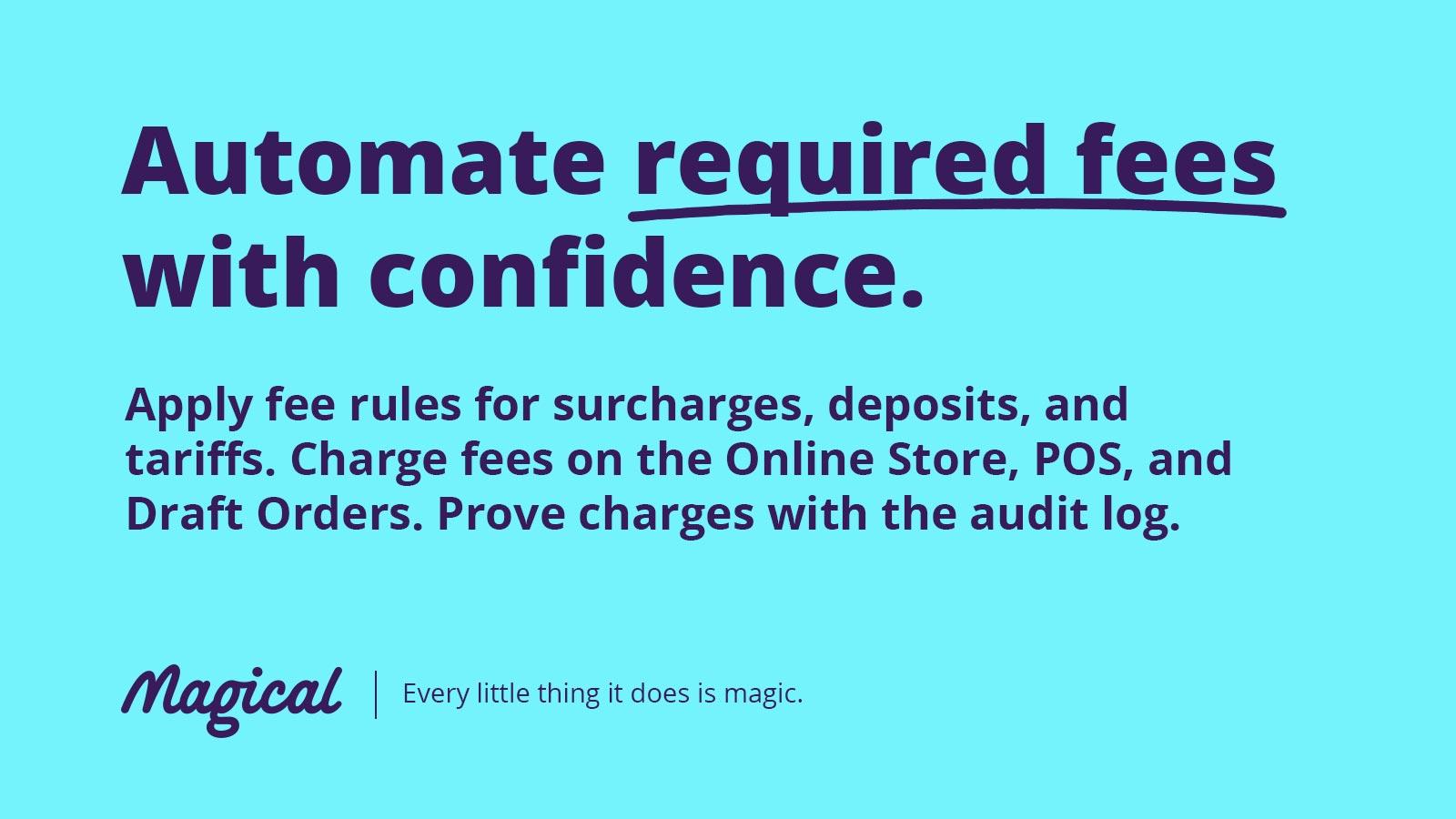 Shopify App for Mandatory Fees