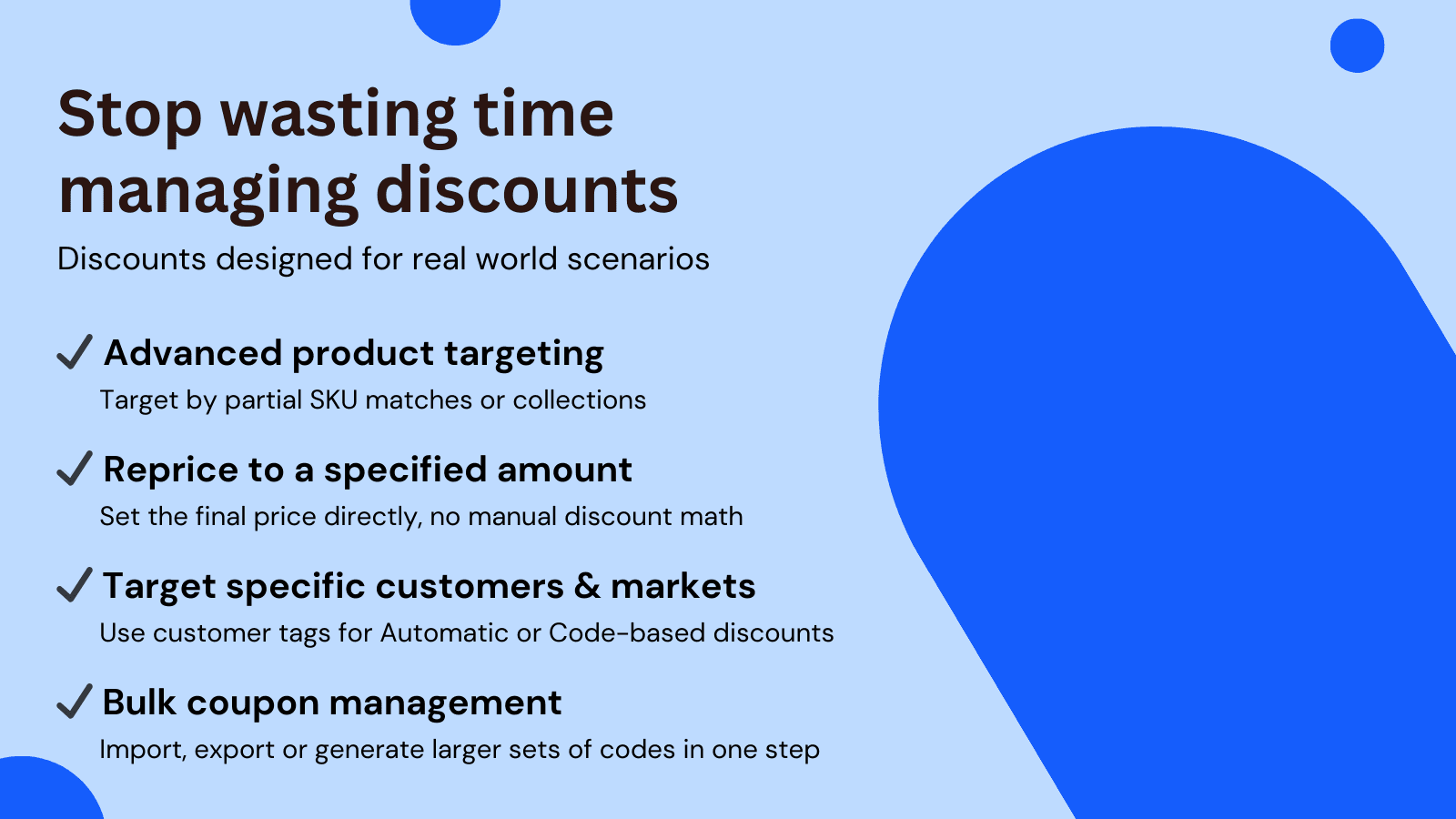 Discounts designed for the real world