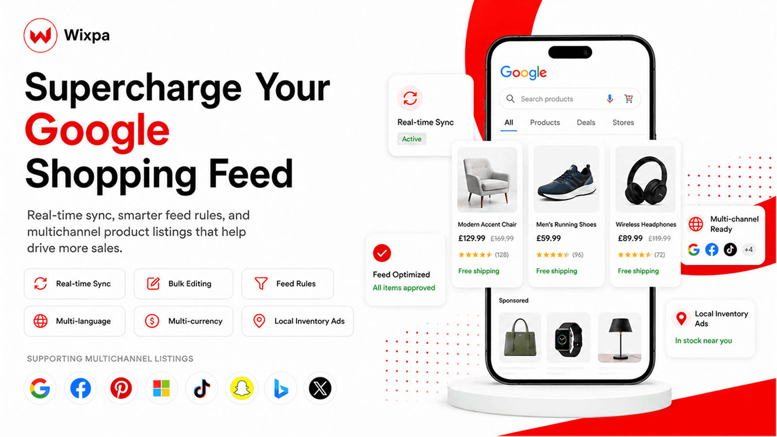 Wixpa Feed for Google Shopping Shopify