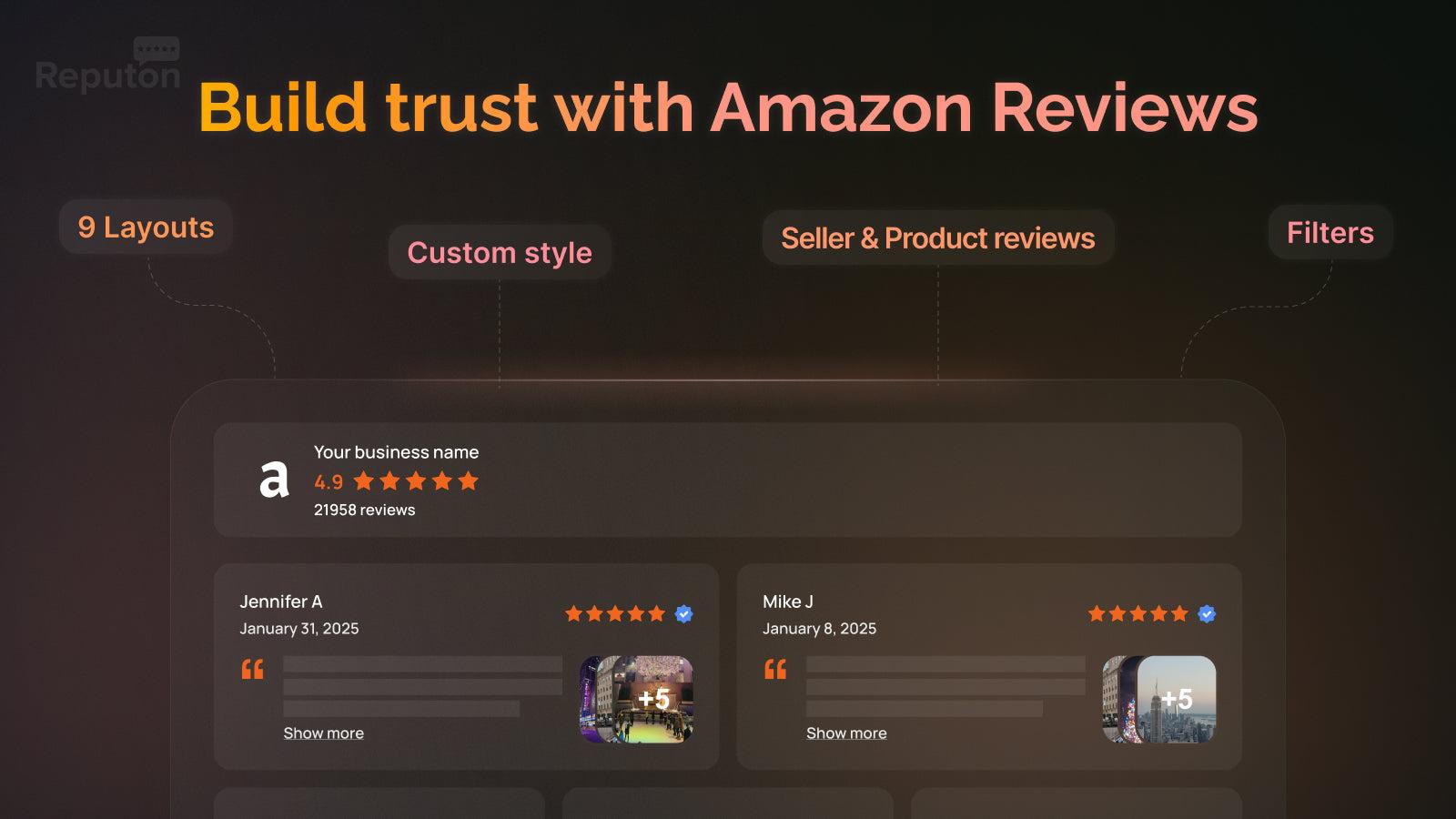 Amazon reviews widget