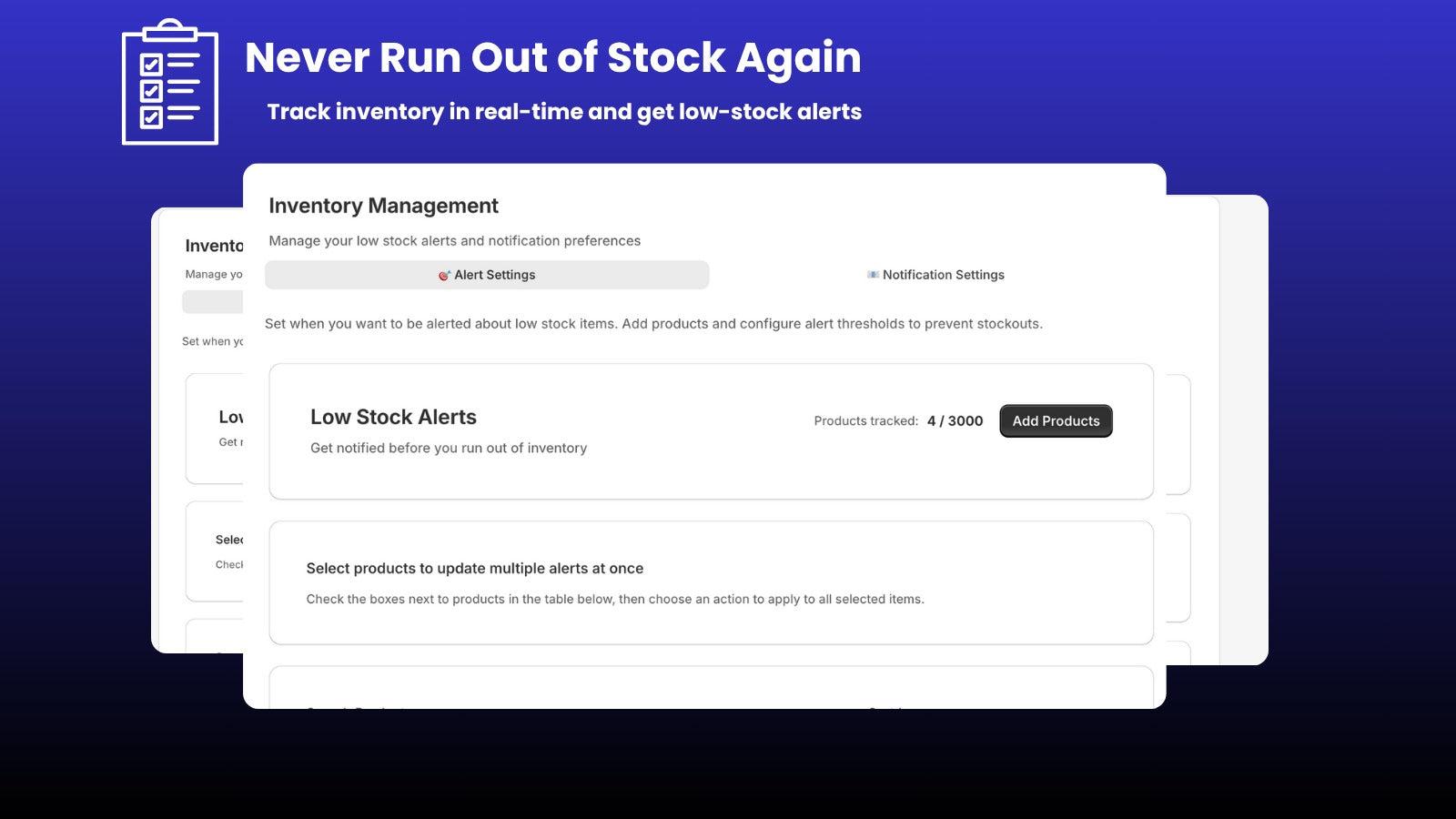 Restock before stock is empty