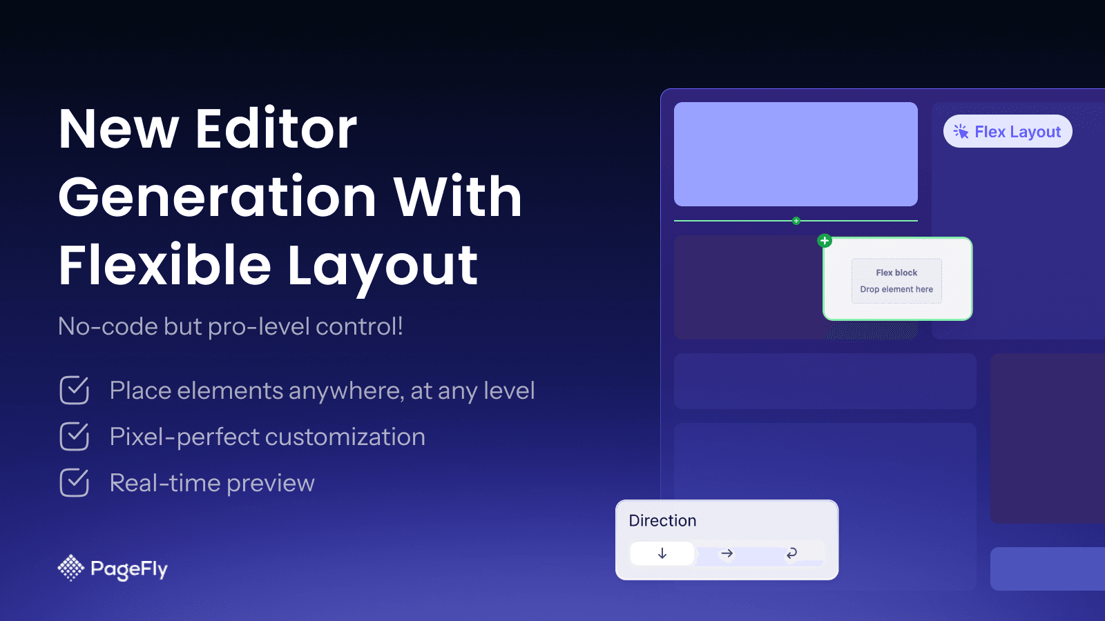 shopify landing page with intuitive editor