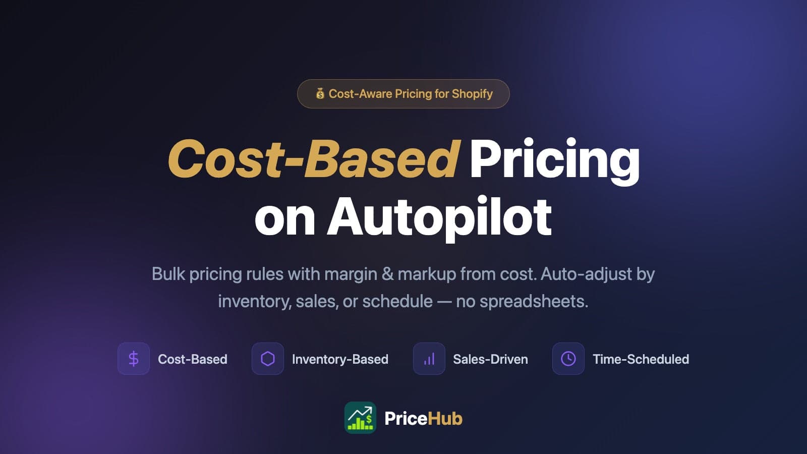 Cost-based pricing on autopilot for Shopify