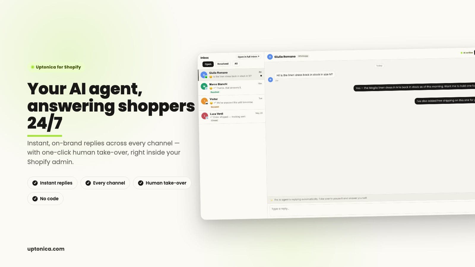 Uptonica Shopify App Feature Image