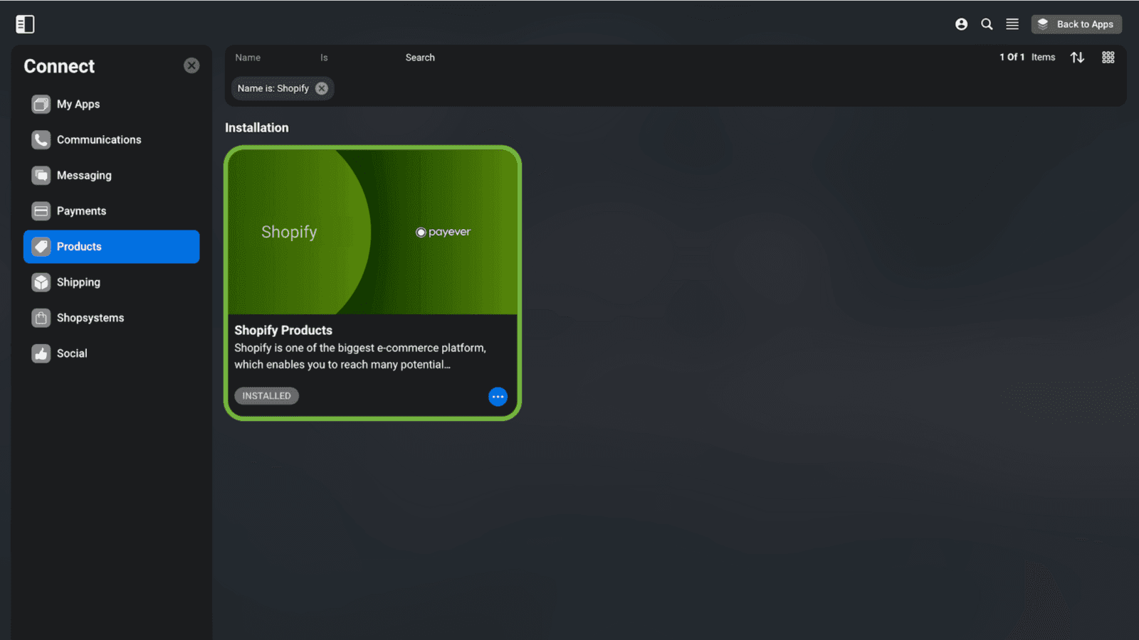 Products synchronisation app
