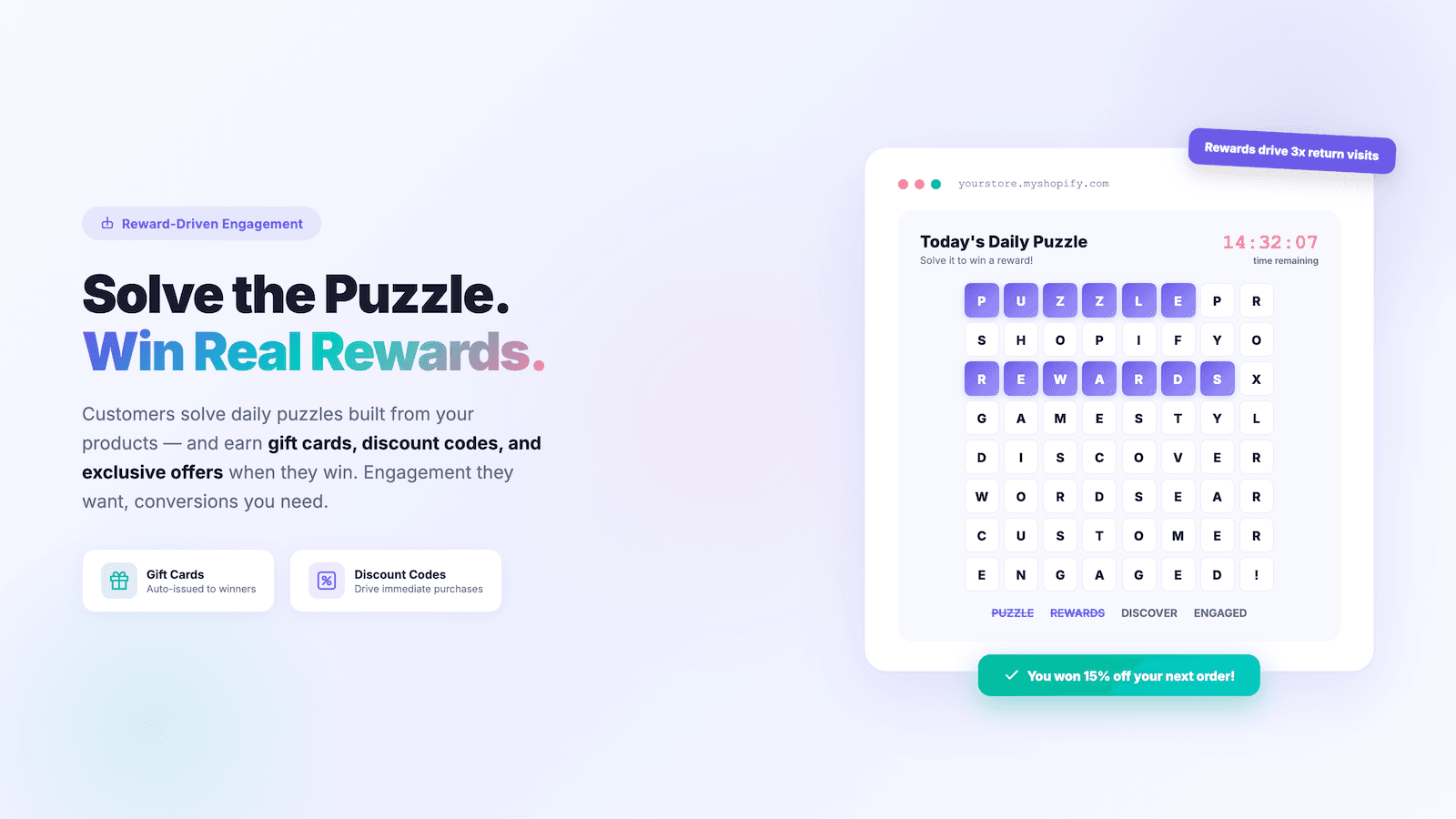 PuzzlePower - AI puzzle maker with dynamic gifting for ecommerce