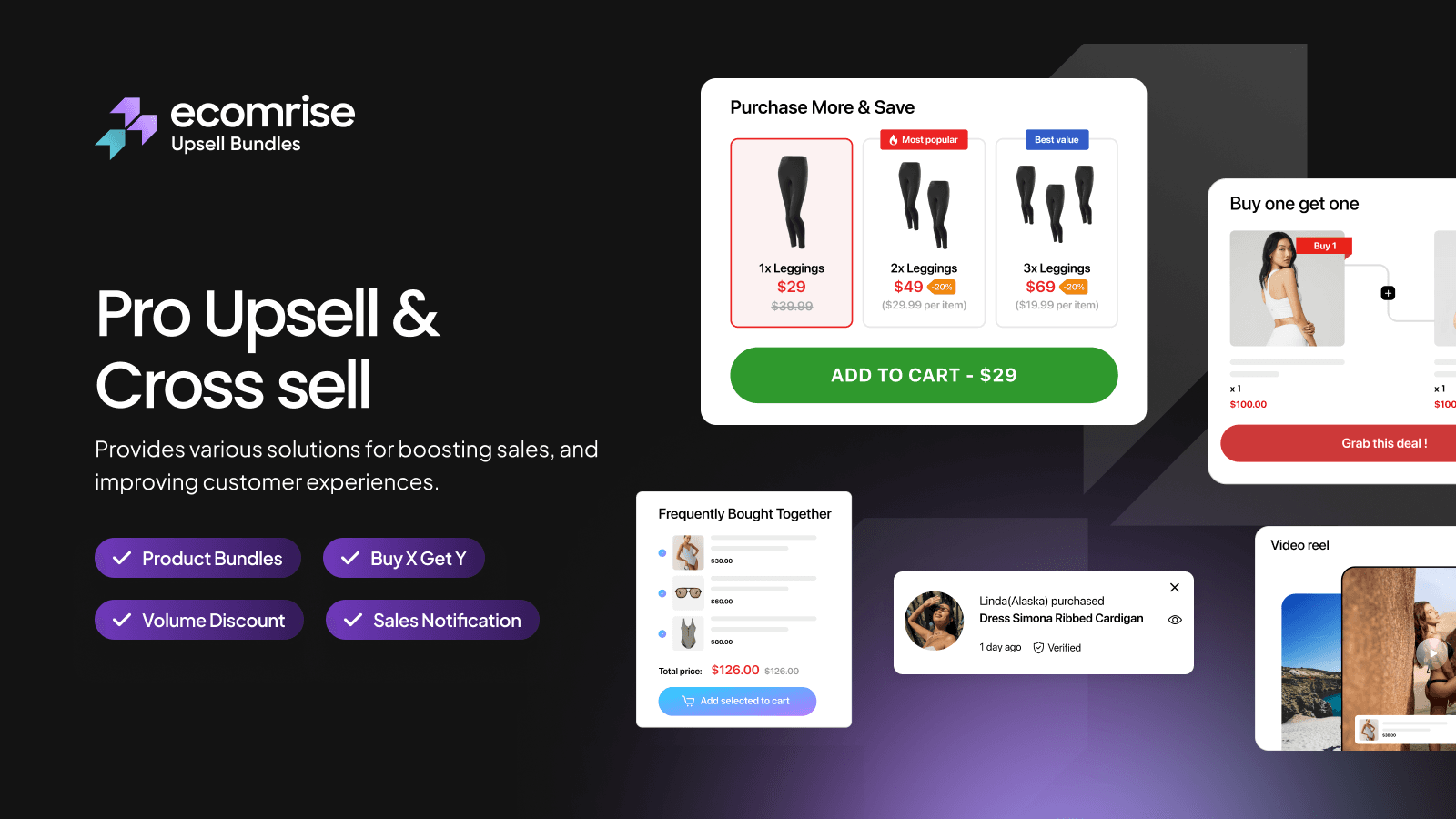 EcomRise - Upsell & Cross sell