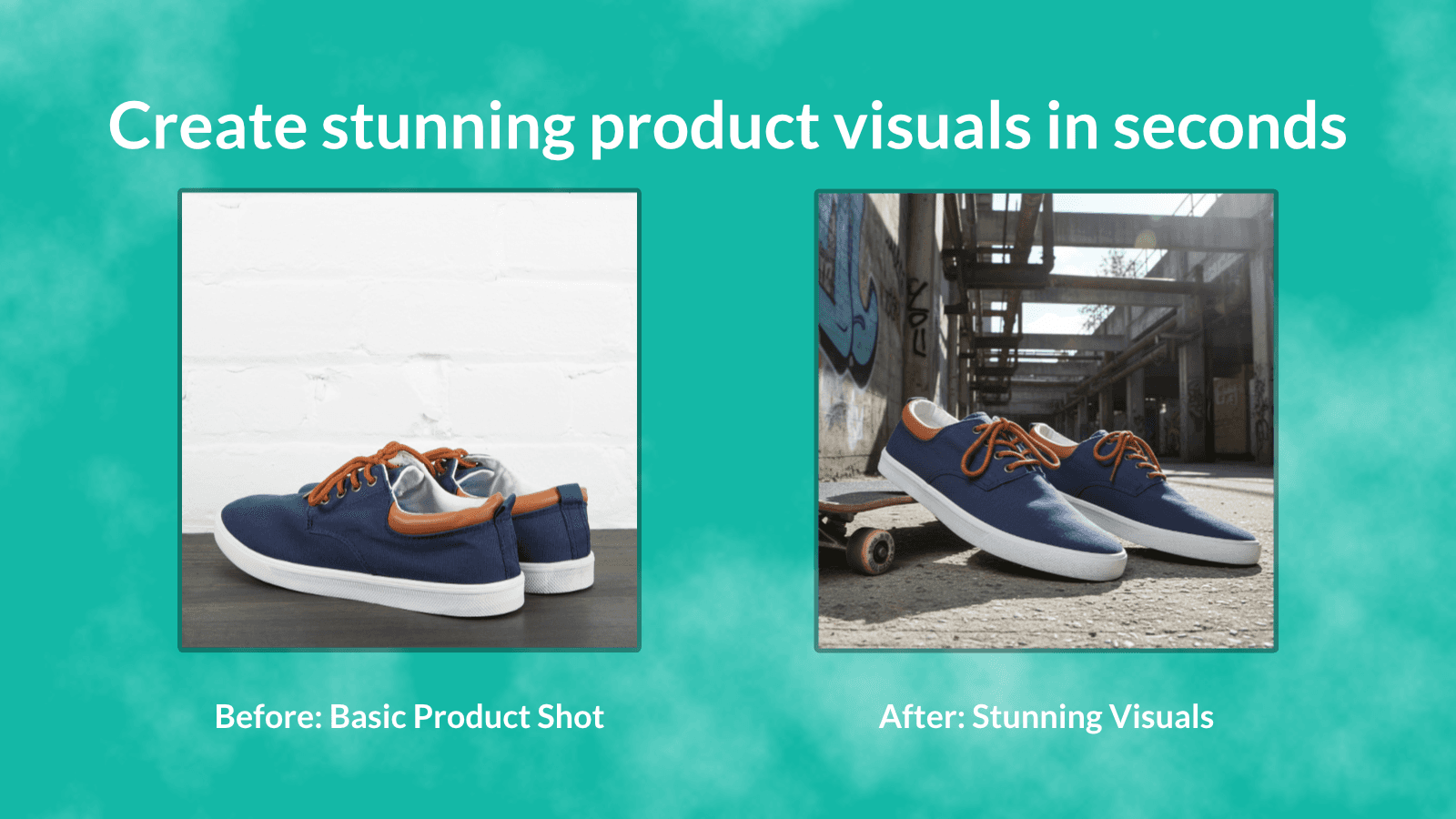 Create stunning product visuals in seconds