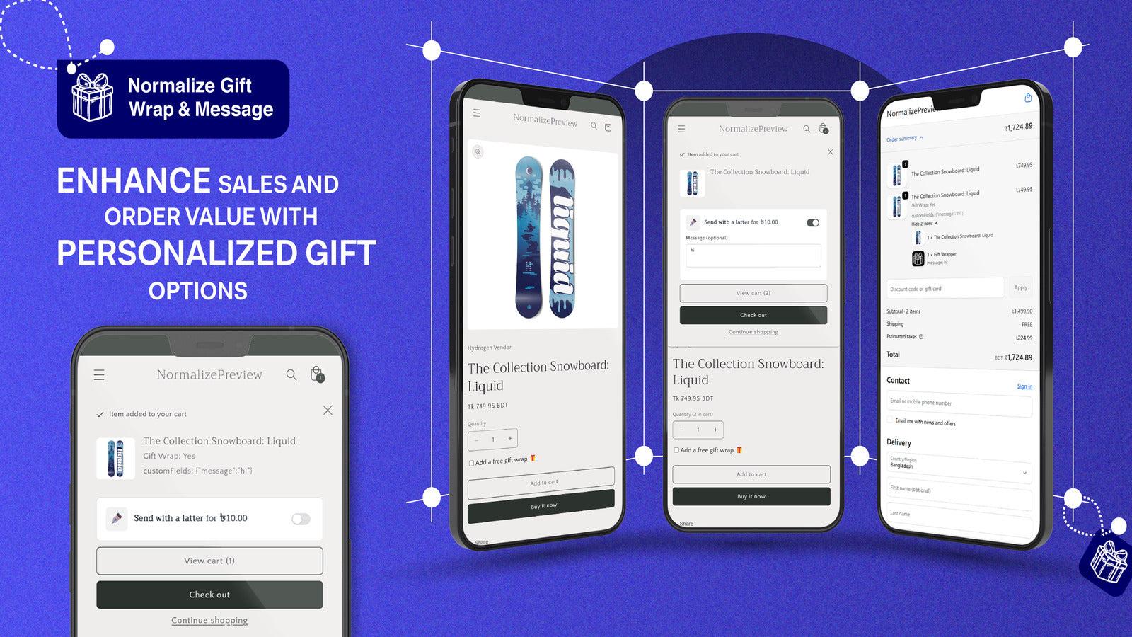 Poster with mobile preview