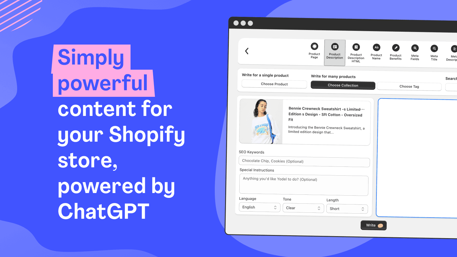 Yodel uses AI to help generate yummy content for your store