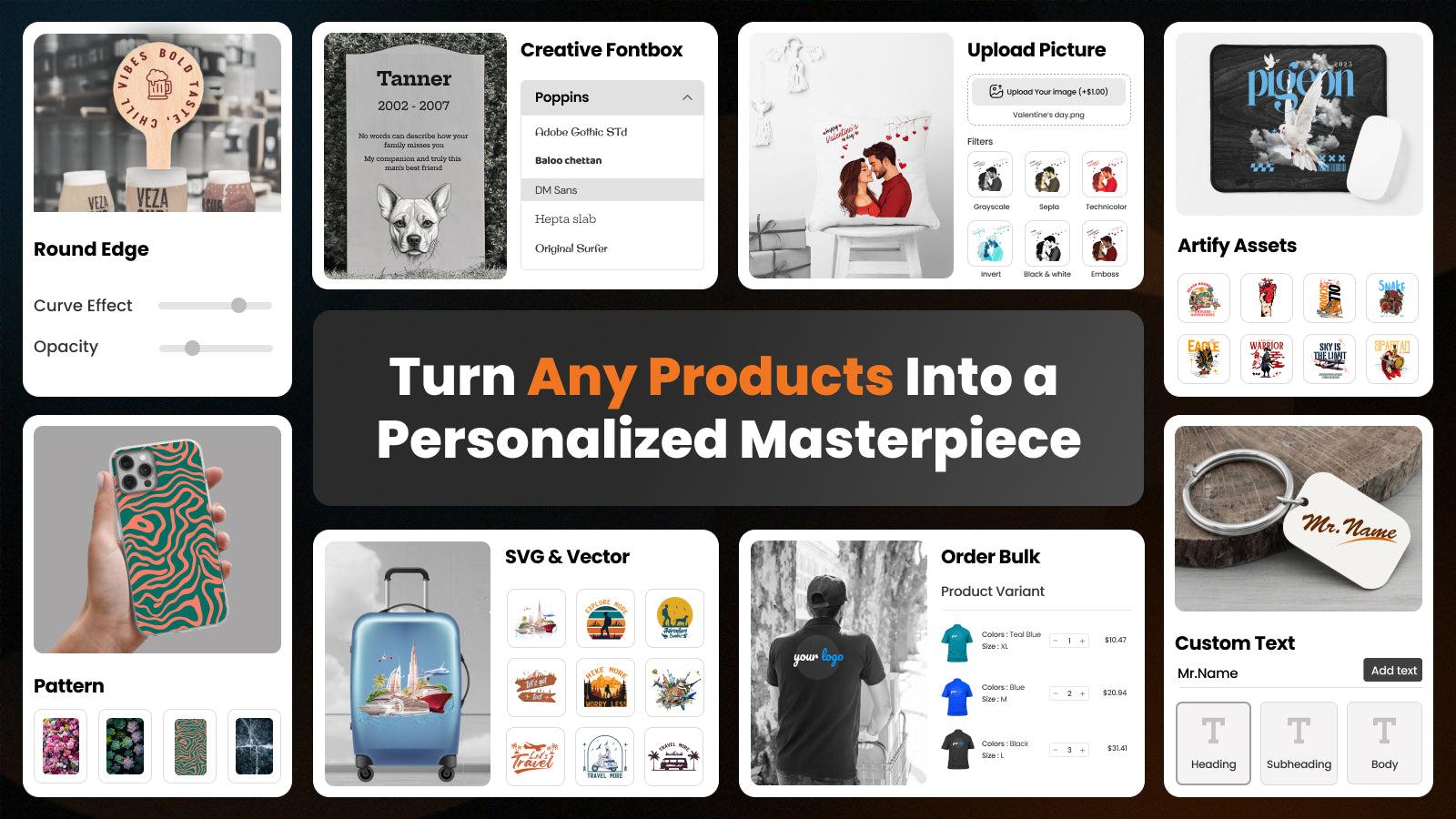 Product personalization for custom products