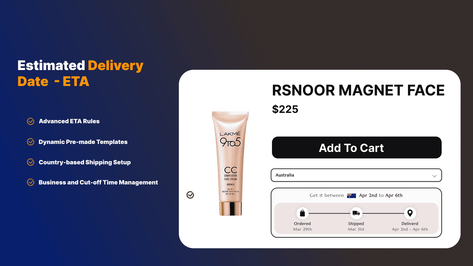 ETA for product page