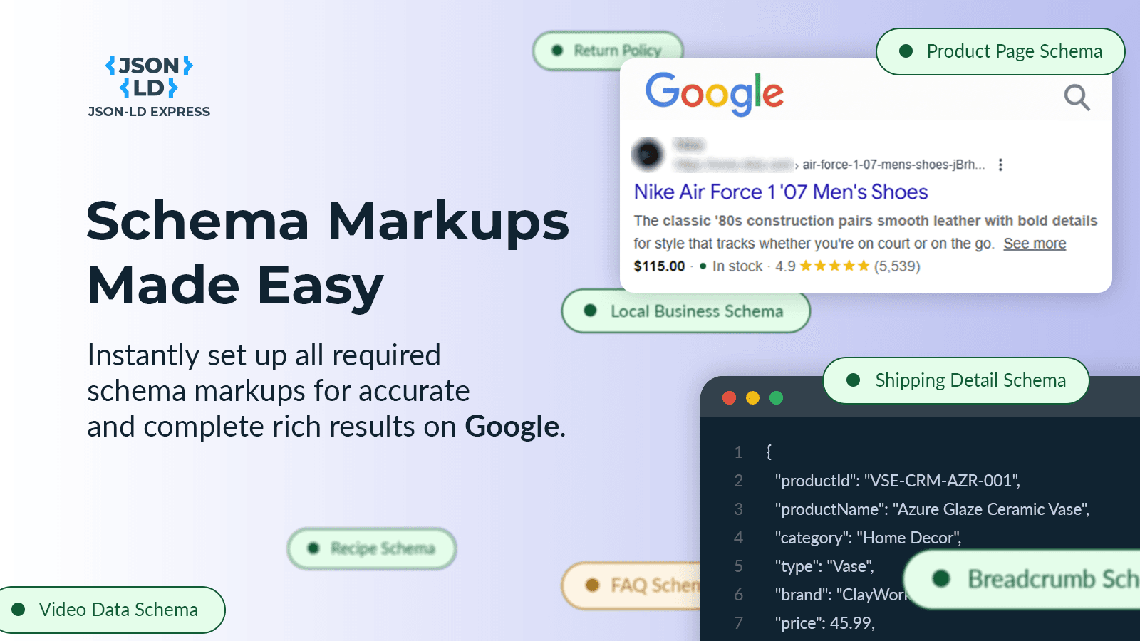 JSON‑LD Express Shopify App for SEO Schema and Search Snippet