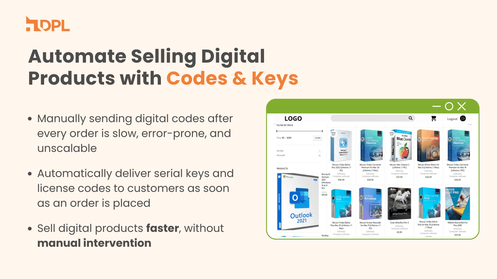 Sell Digital Products with Codes, Keys