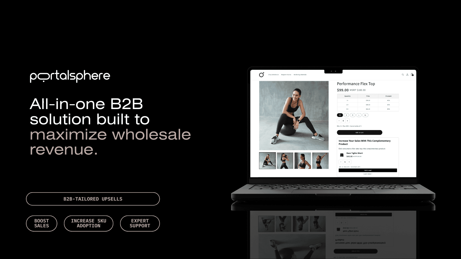 All-in-one wholesale solution with revenue-driving B2B upsells