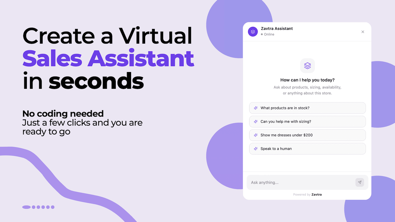Create a sales assistant in seconds