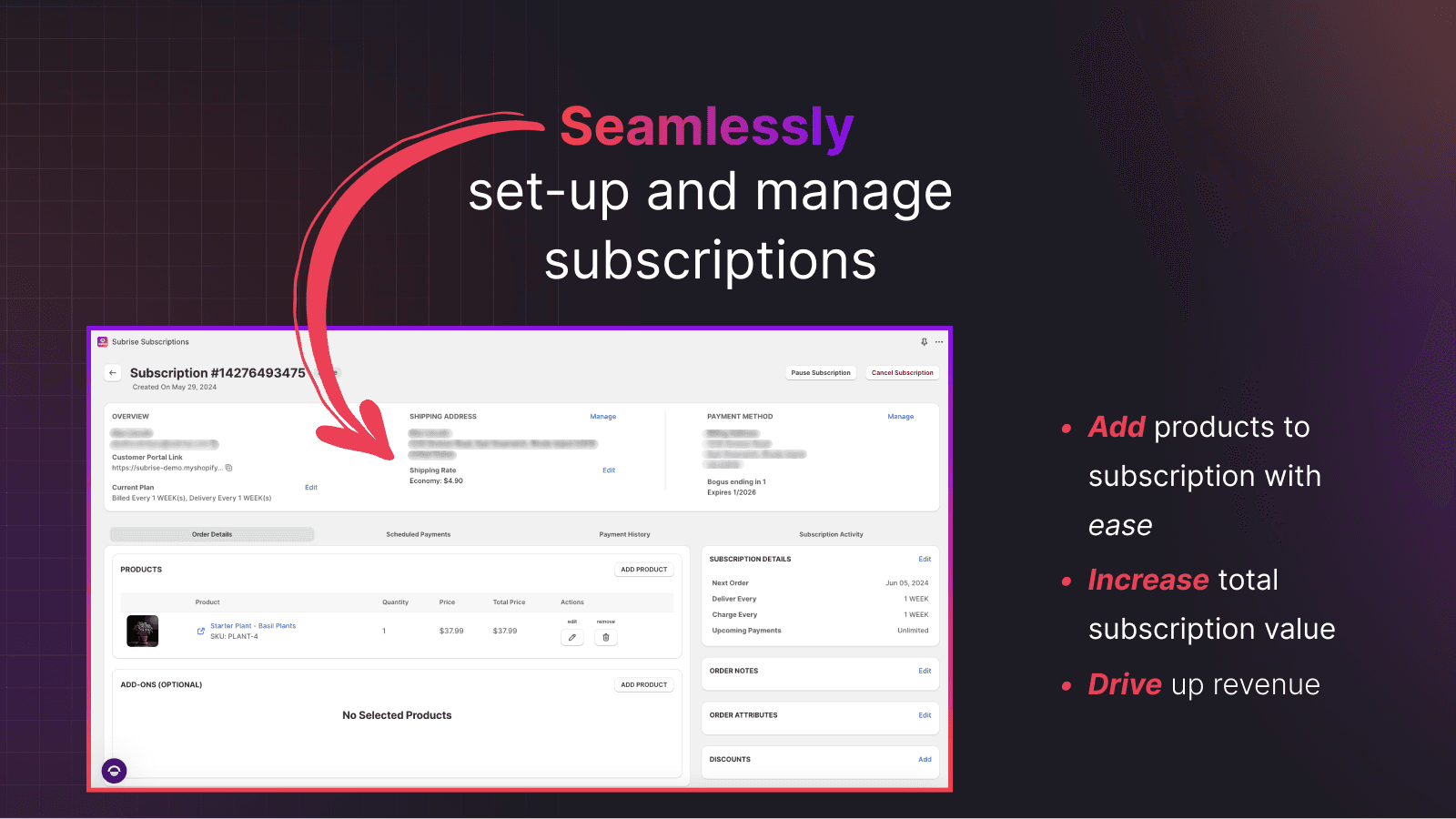 Seamlessly set up and manage subscriptions