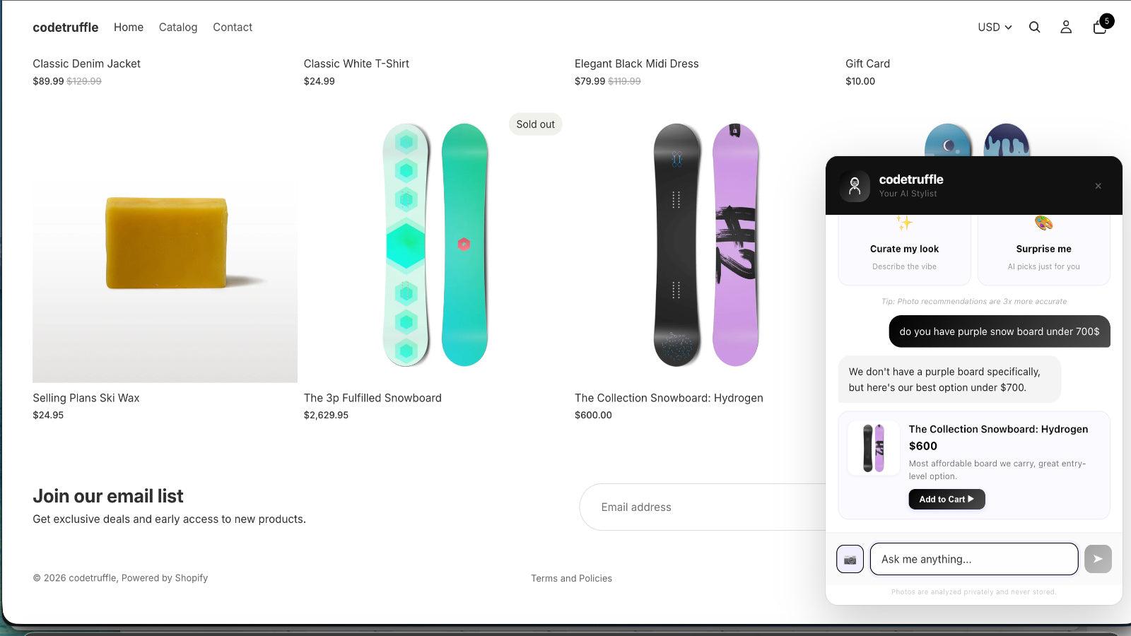 Customer can ask anything about your items